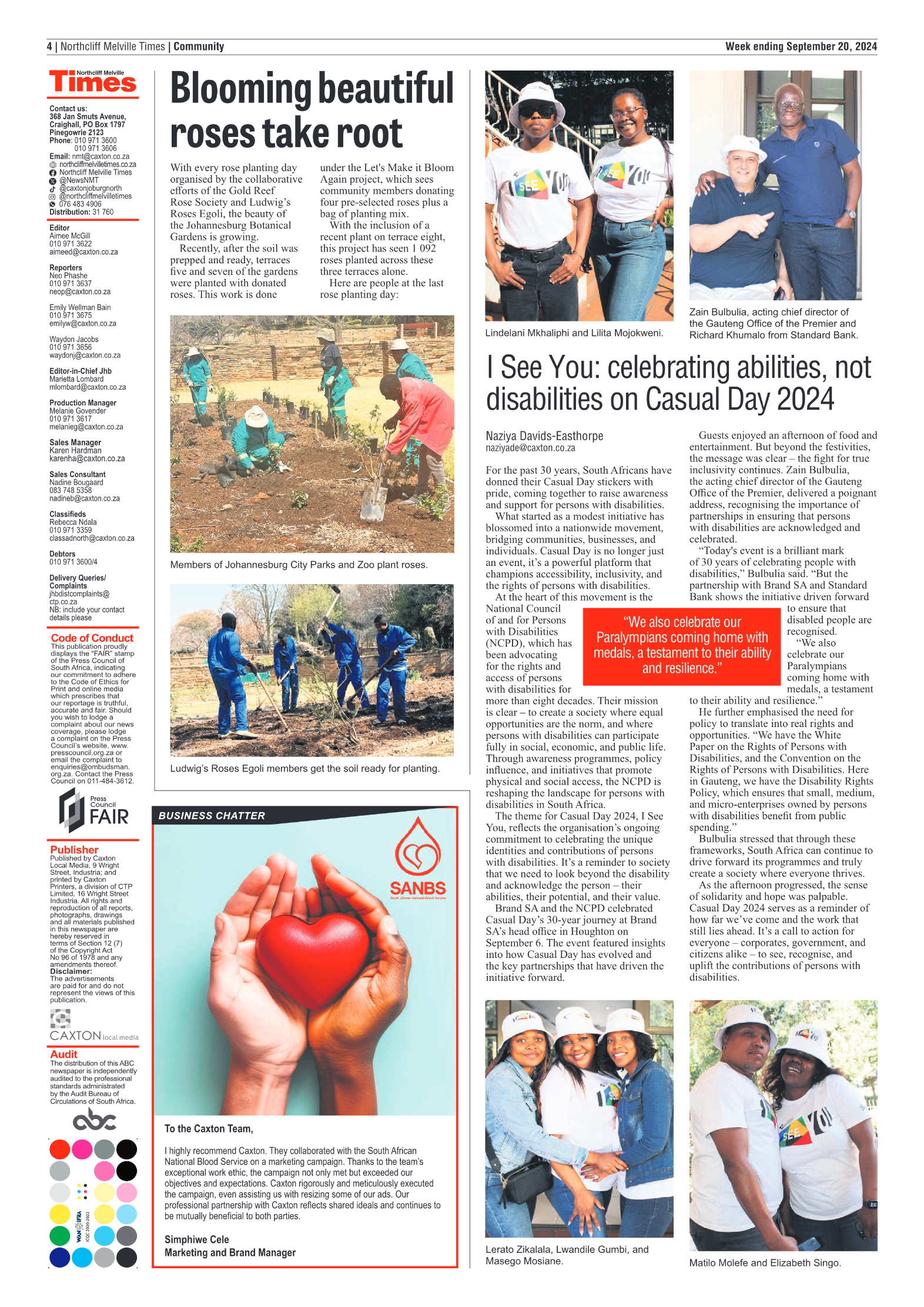 Northcliff Melville Times 20 September 2024 page 4