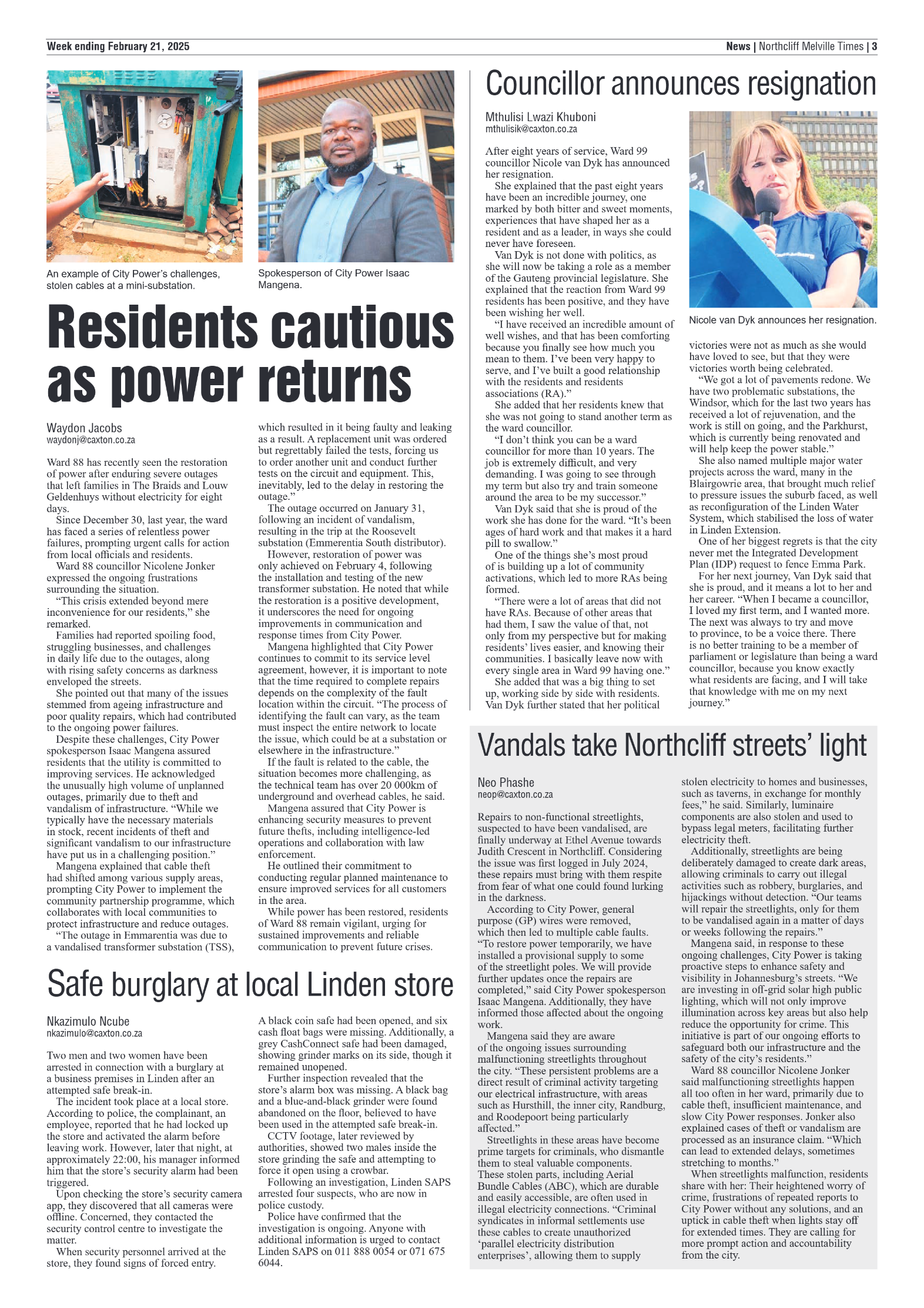 Northcliff Melville Times 21 February 2025 page 3