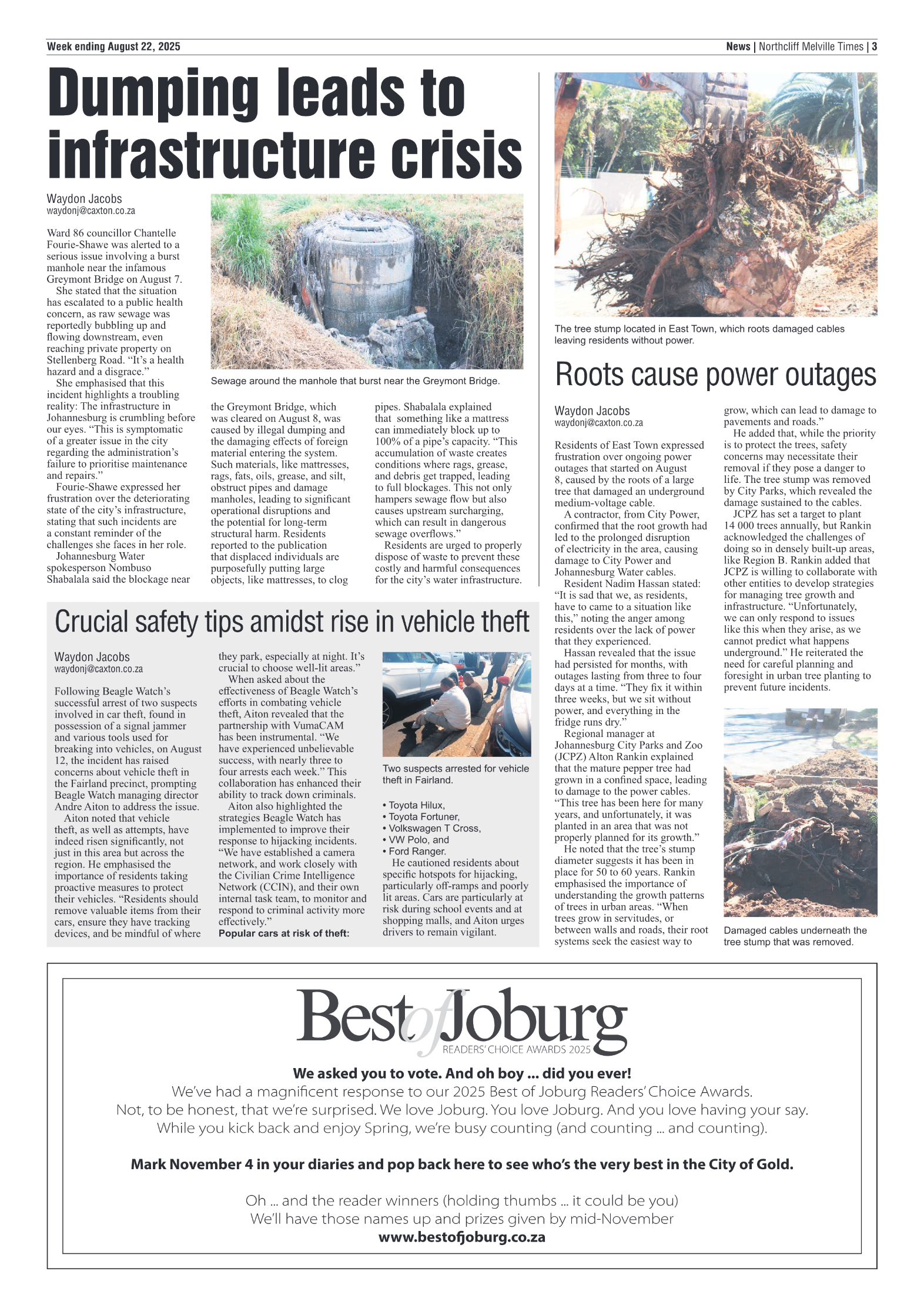 Northcliff Melville Times 22 August 2025 page 3