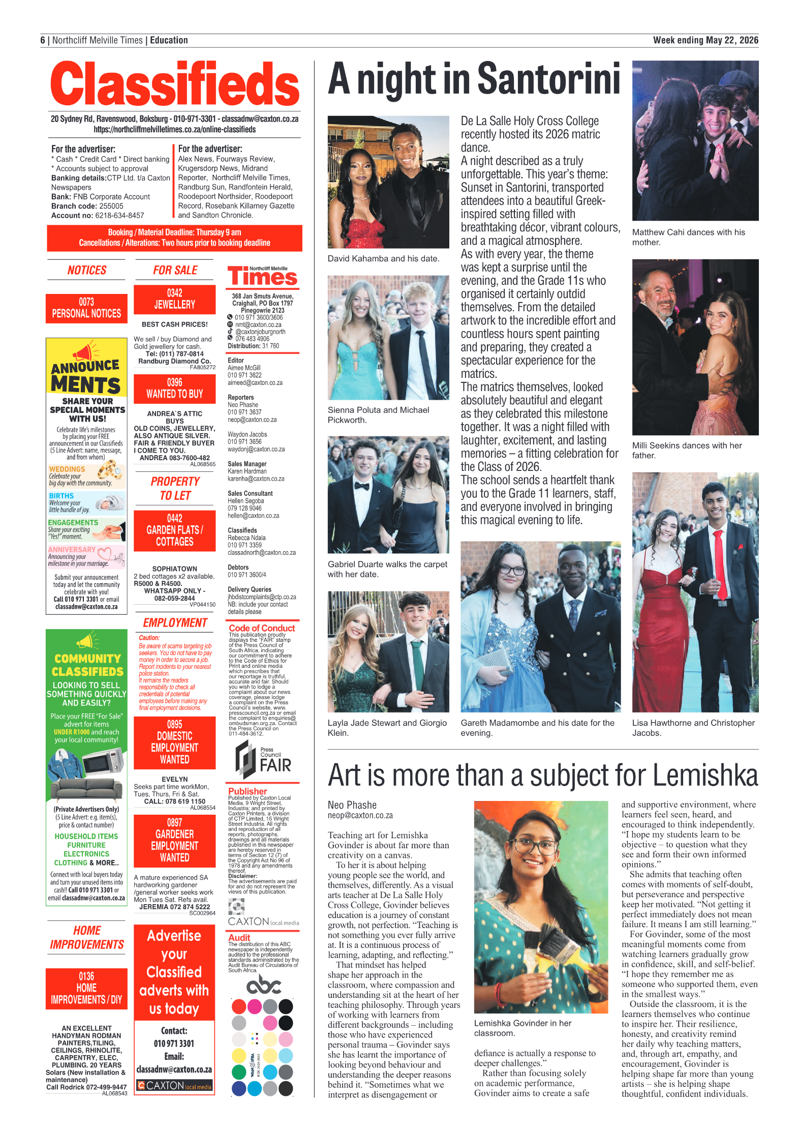 Northcliff Melville Times 22 May 2026 page 6