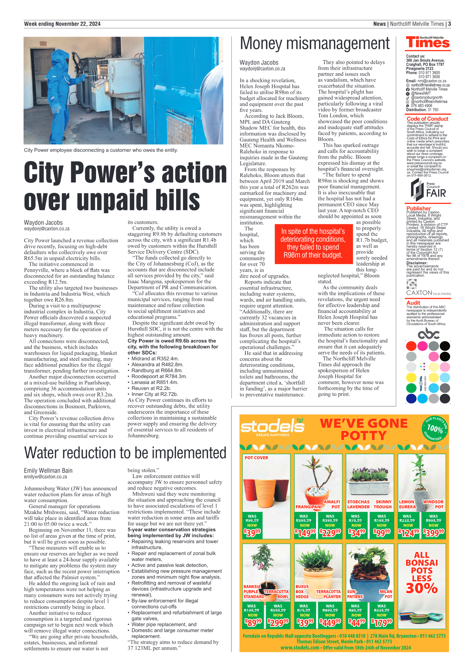Northcliff Melville Times 22 November 2024 page 3