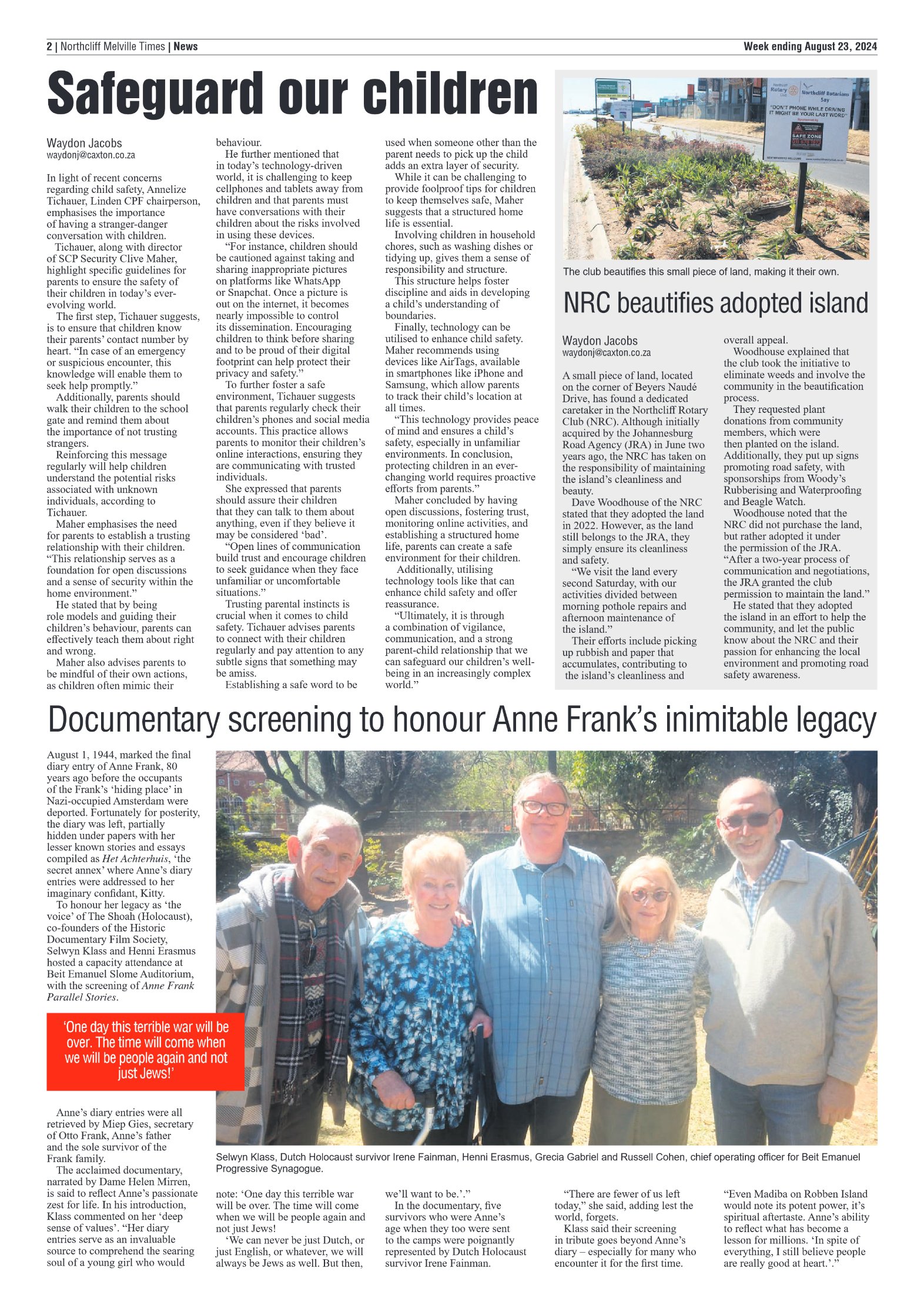 Northcliff Melville Times 23 August 2024 page 2
