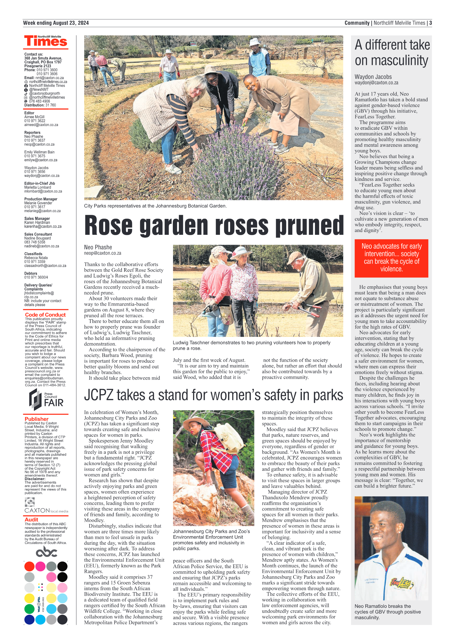 Northcliff Melville Times 23 August 2024 page 3