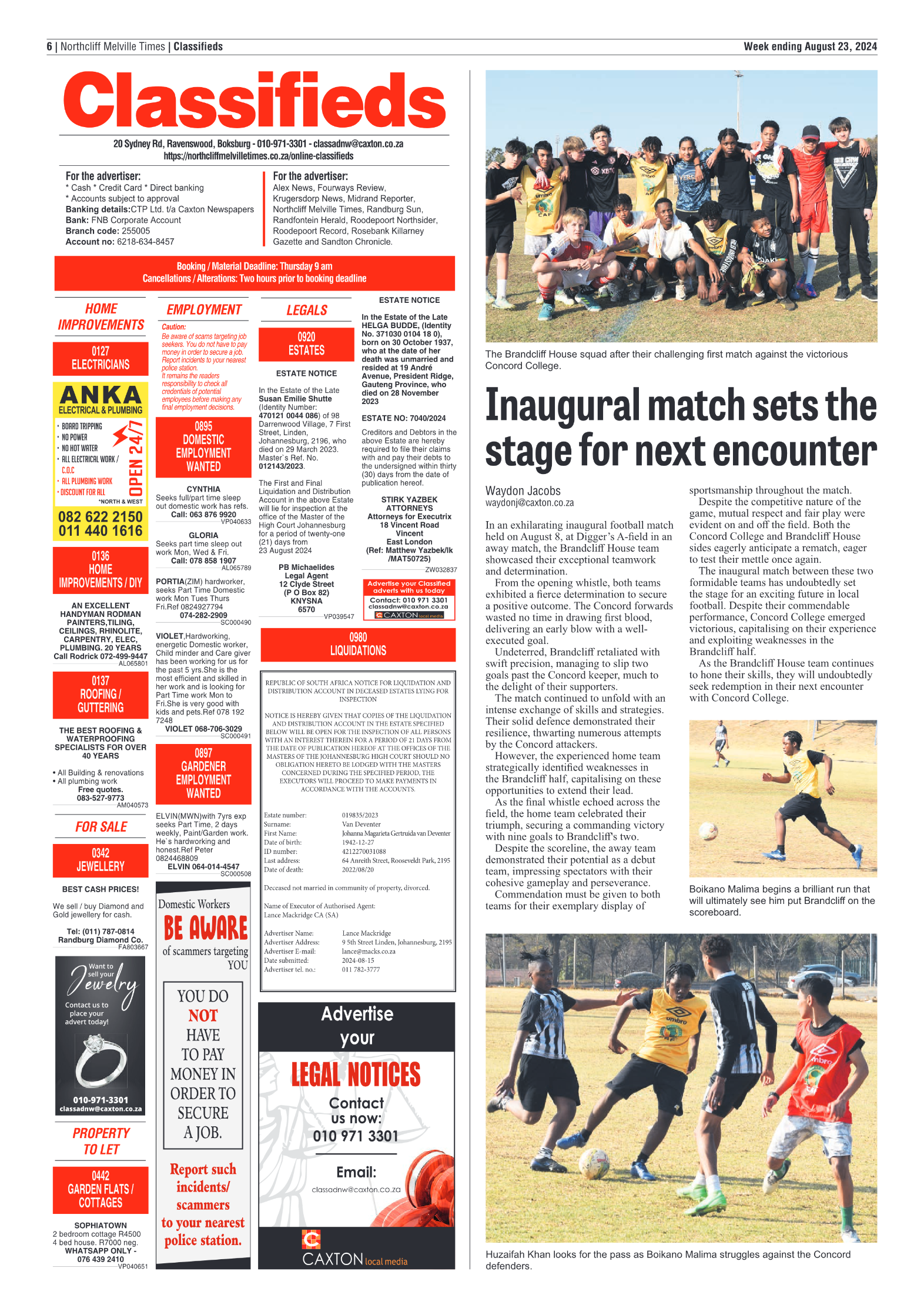Northcliff Melville Times 23 August 2024 page 6