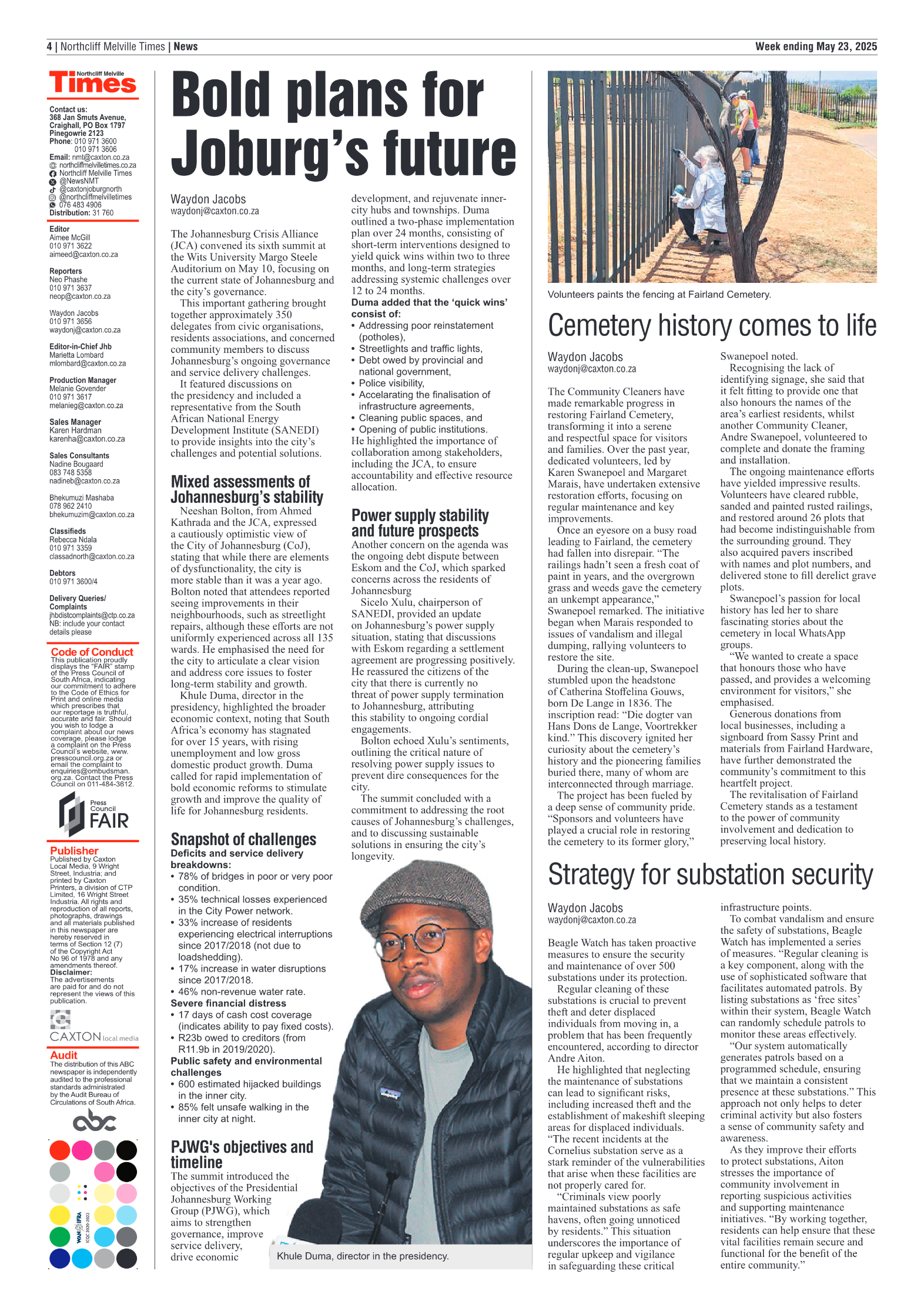 Northcliff Melville Times 23 May 2025 page 4