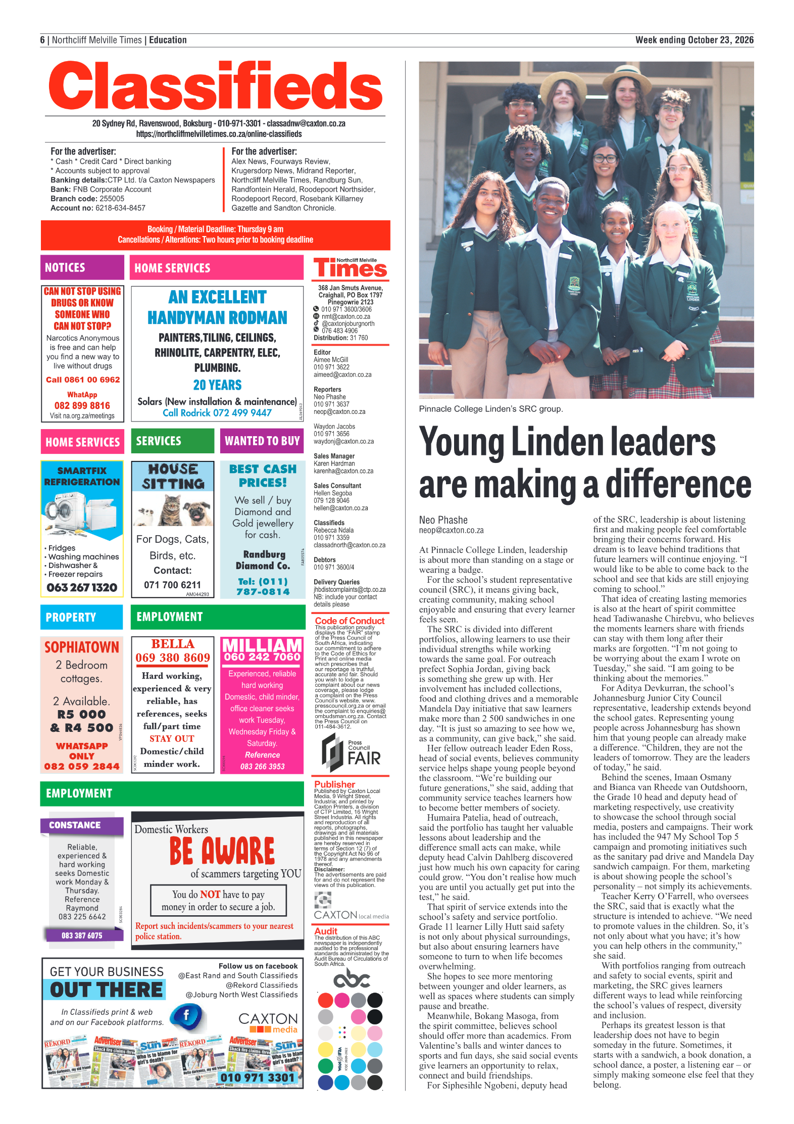 Northcliff Melville Times 23 October 2026 page 6