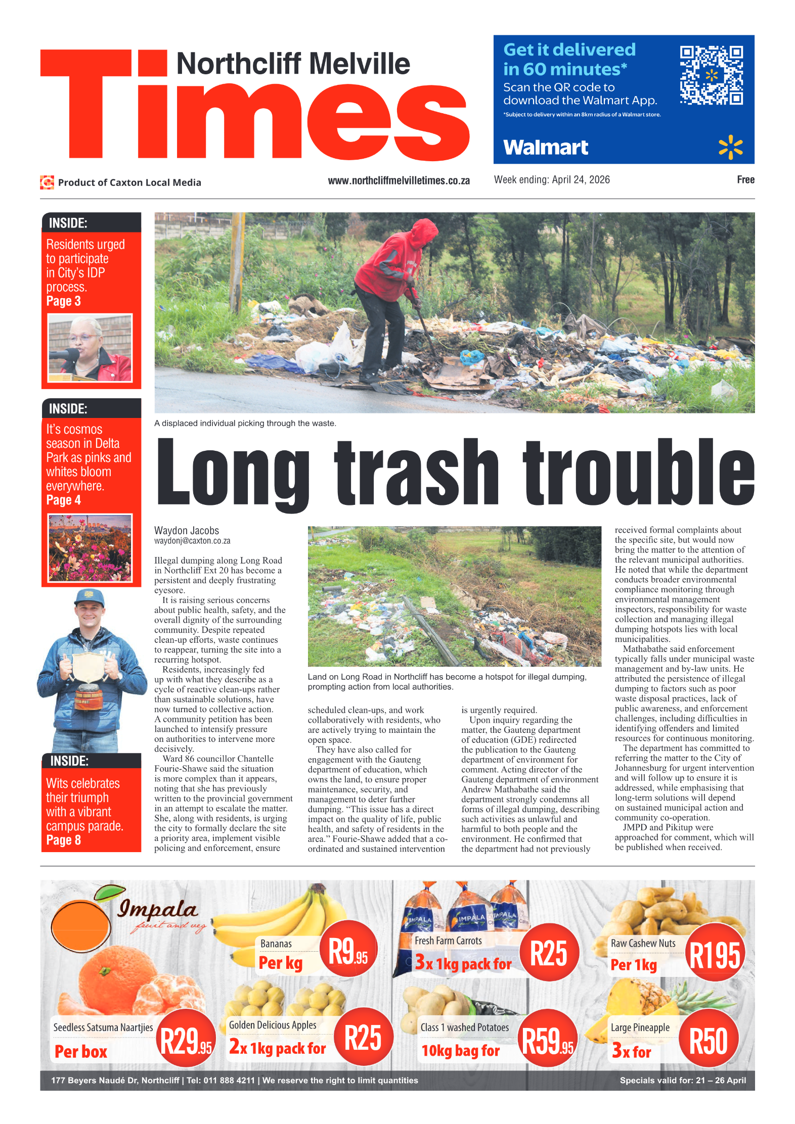 Northcliff Melville Times 24 April 2026 page 1
