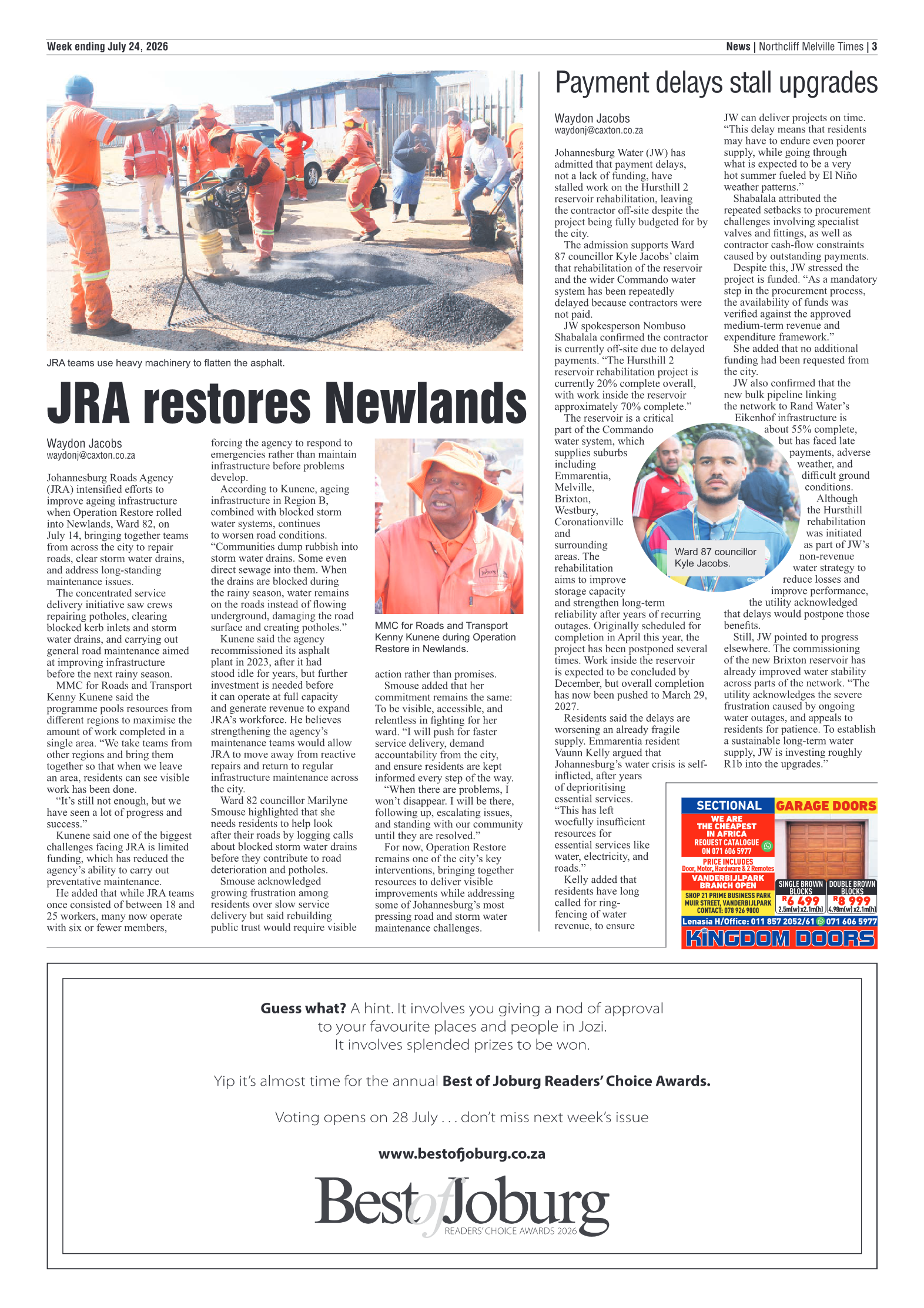 Northcliff Melville Times 24 July 2026 page 3