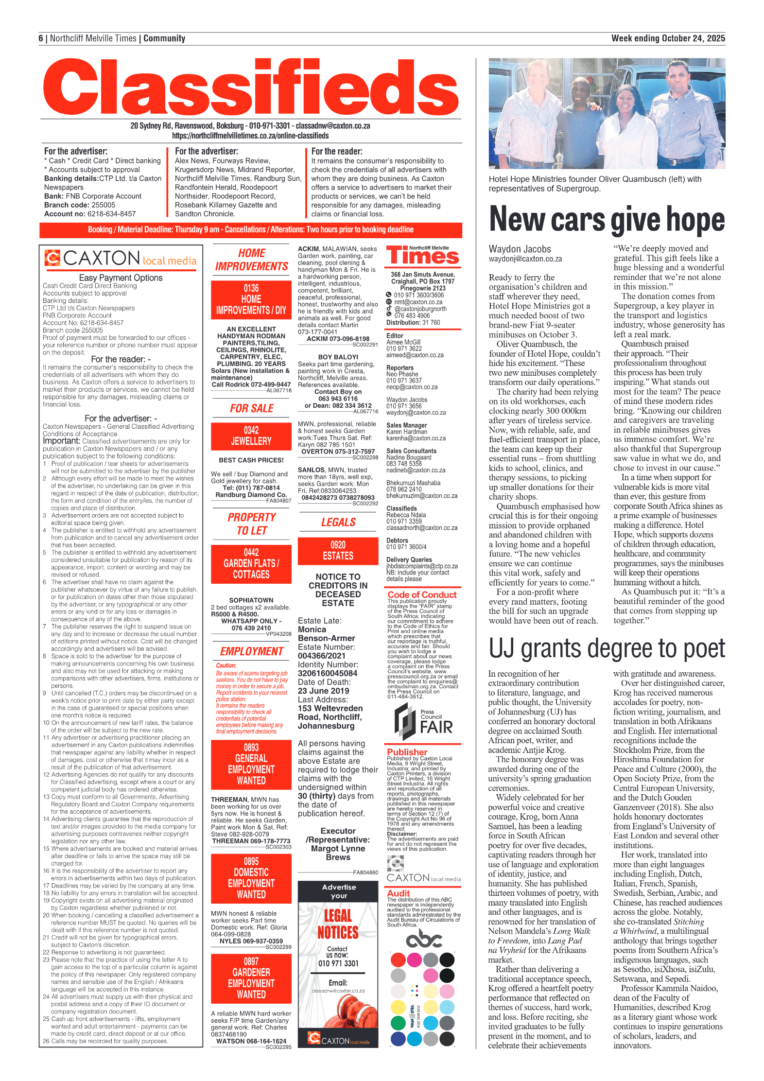 Northcliff Melville Times 24 October 2025 page 6