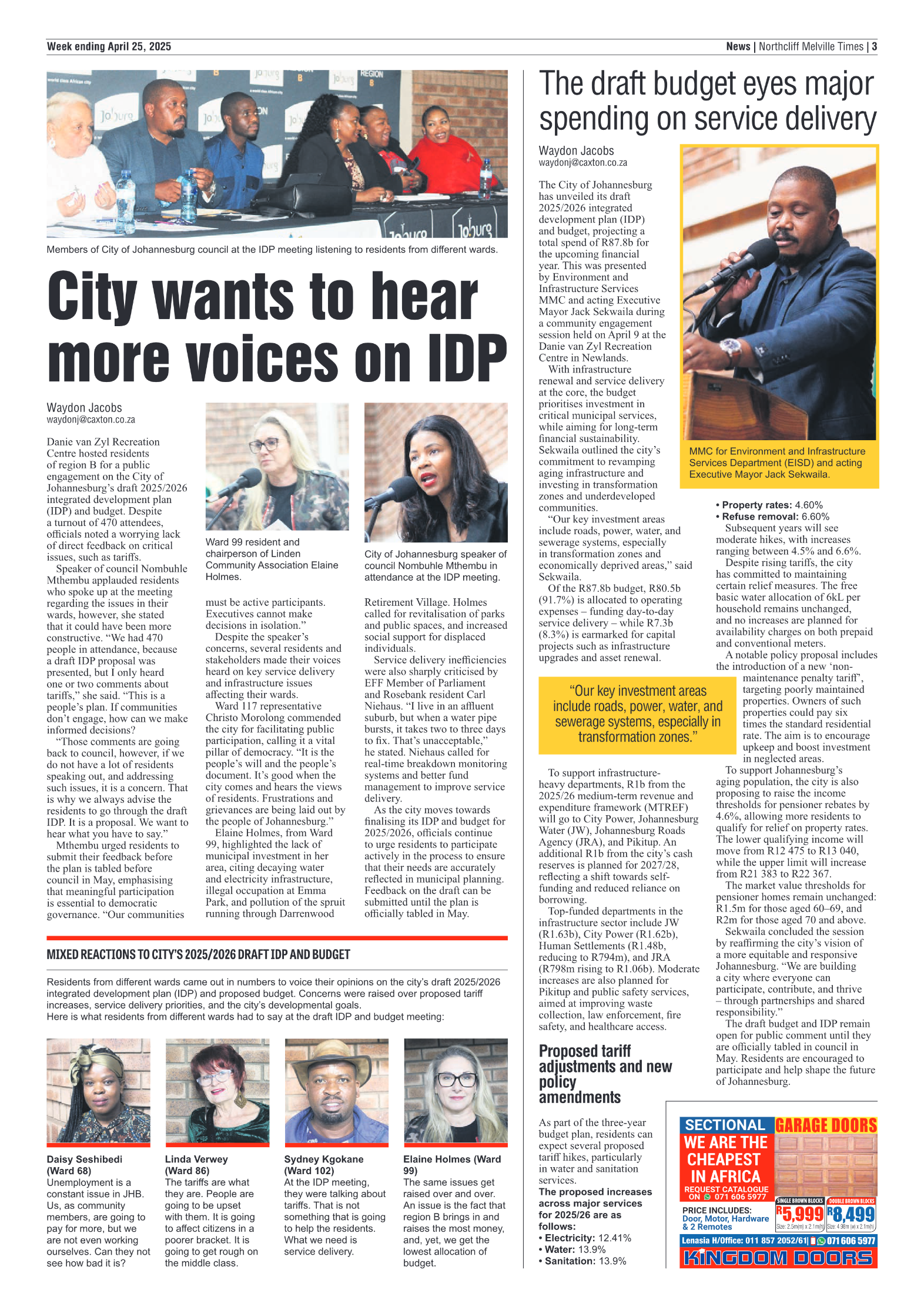 Northcliff Melville Times 25 April 2025 page 3