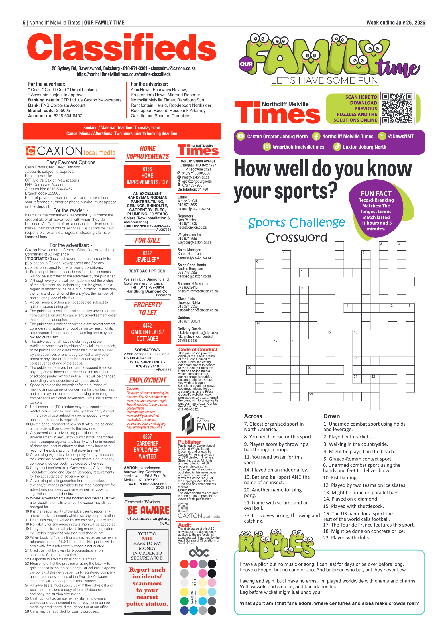 Northcliff Melville Times 25 July 2025 page 6