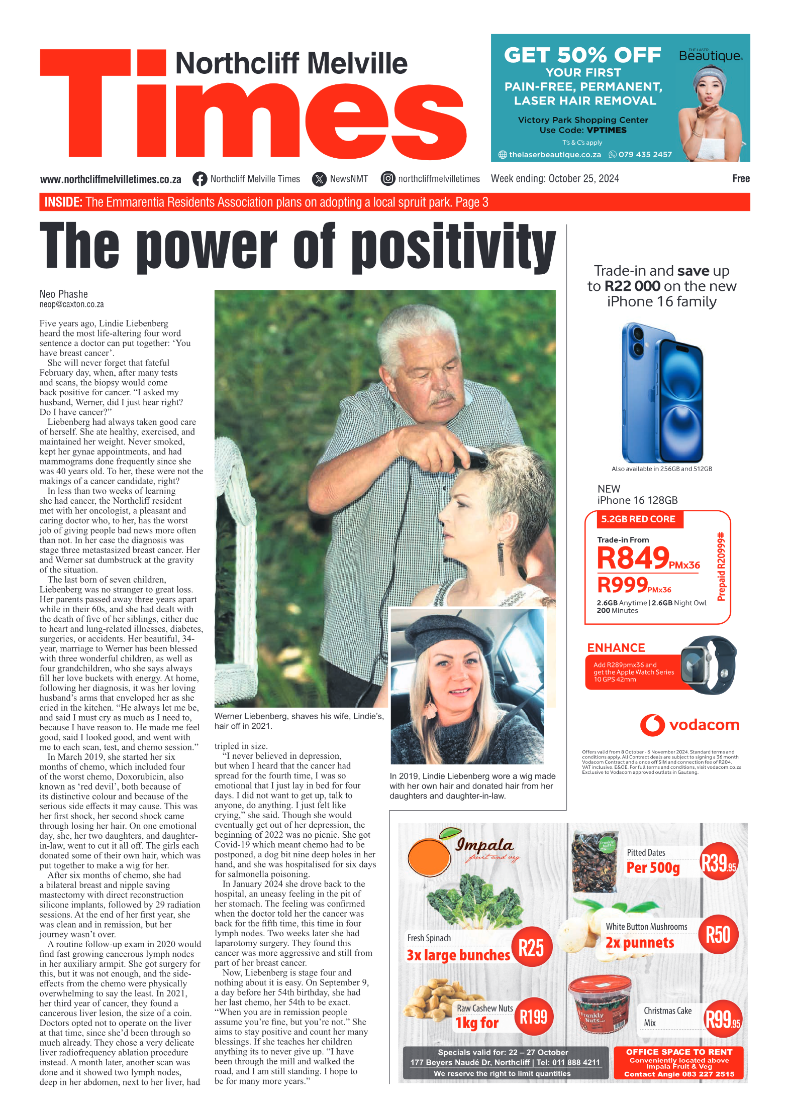 Northcliff Melville Times 25 October 2024 page 1