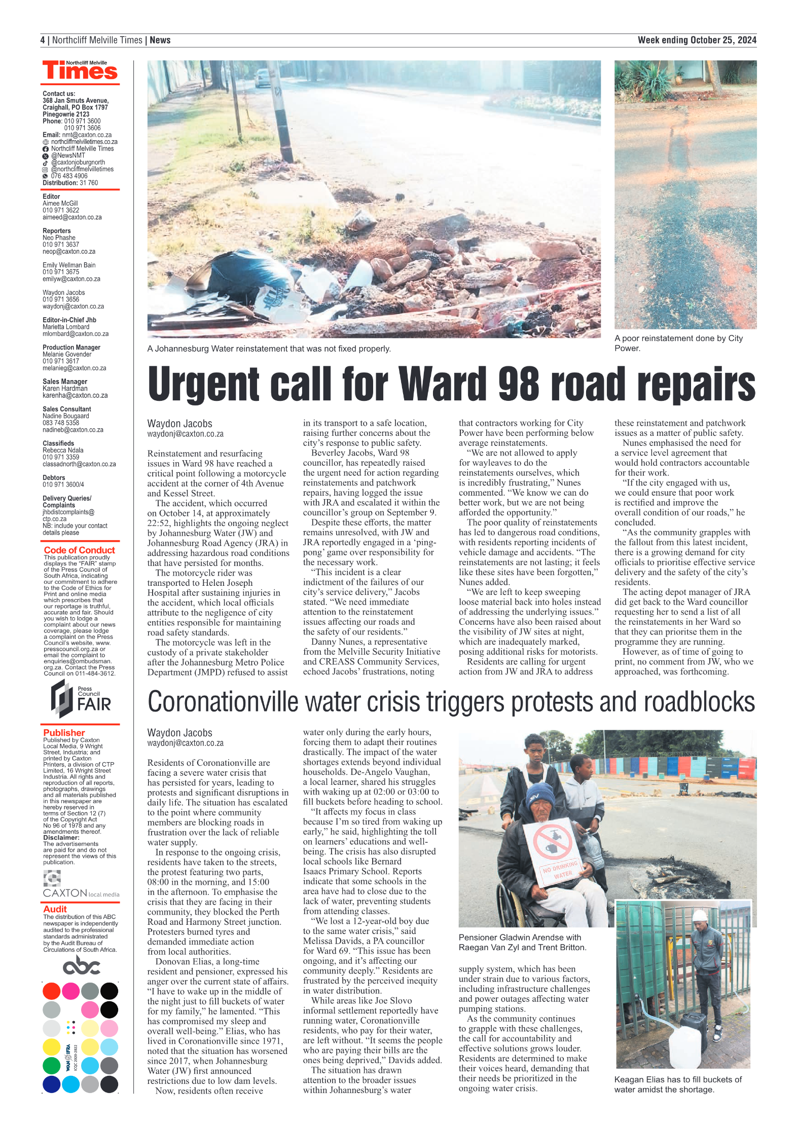 Northcliff Melville Times 25 October 2024 page 4
