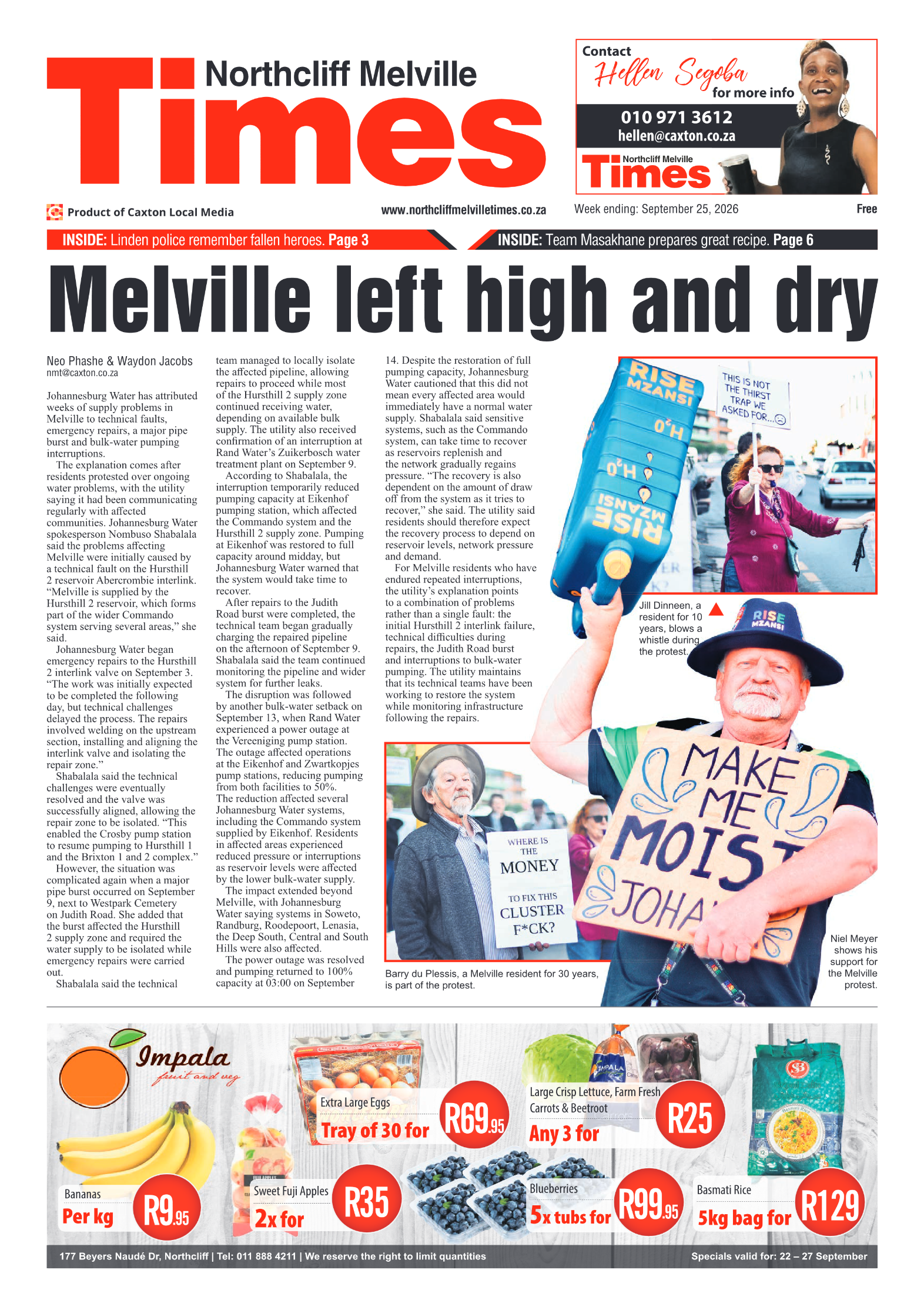 Northcliff Melville Times 25 September 2026 page 1
