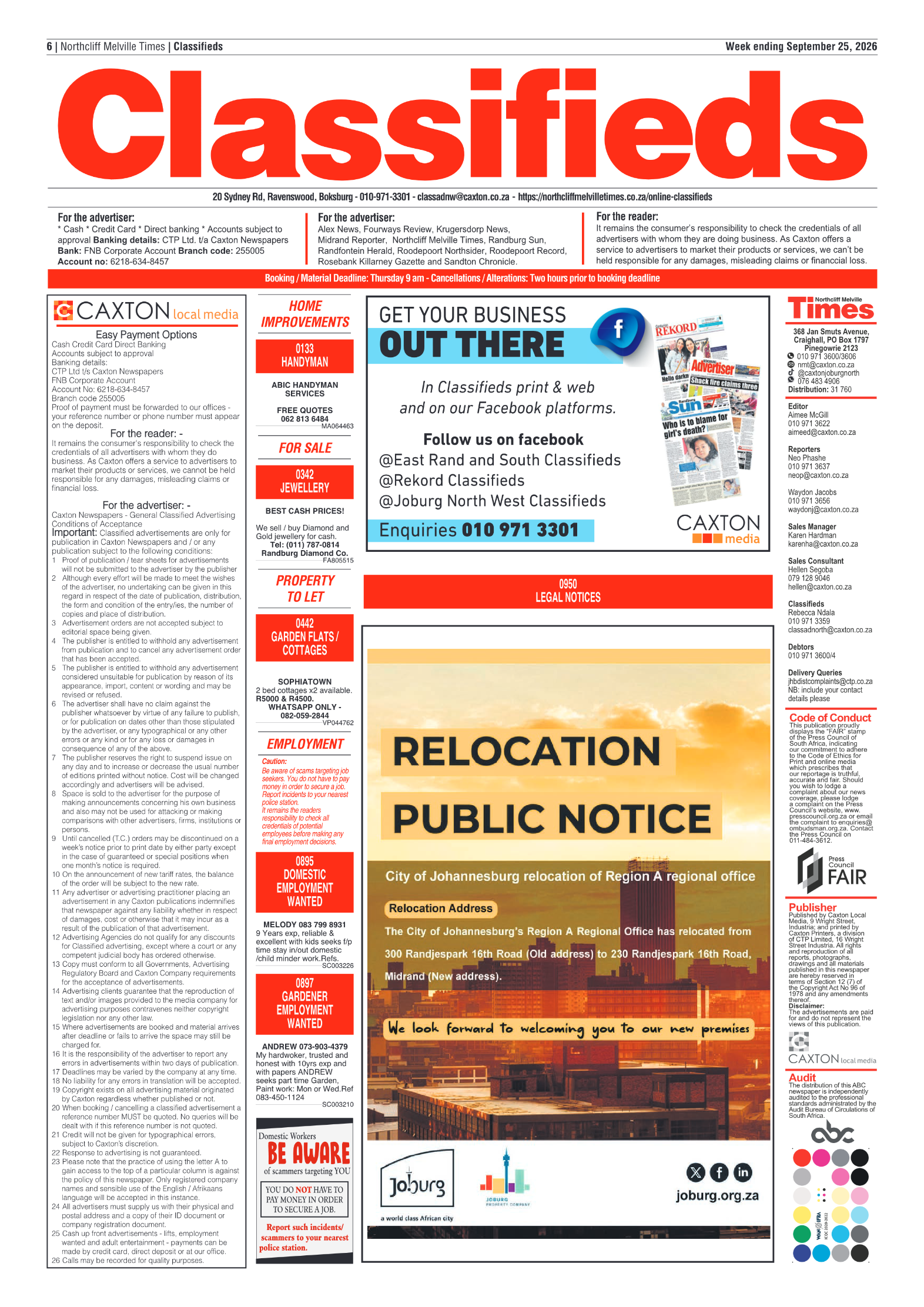 Northcliff Melville Times 25 September 2026 page 6