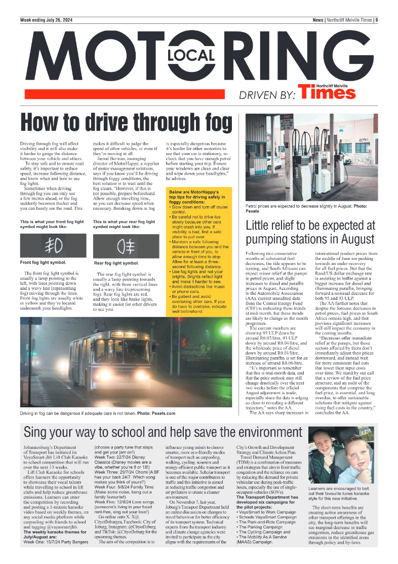 Northcliff Melville Times 26 July 2024 page 9