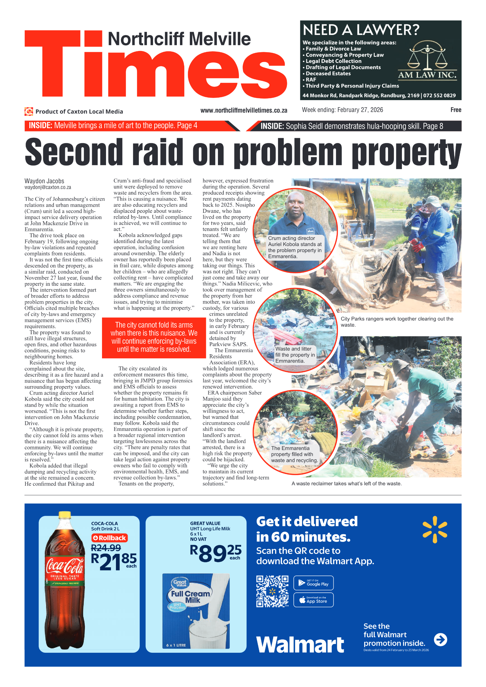 Northcliff Melville Times 27 February 2026 page 1