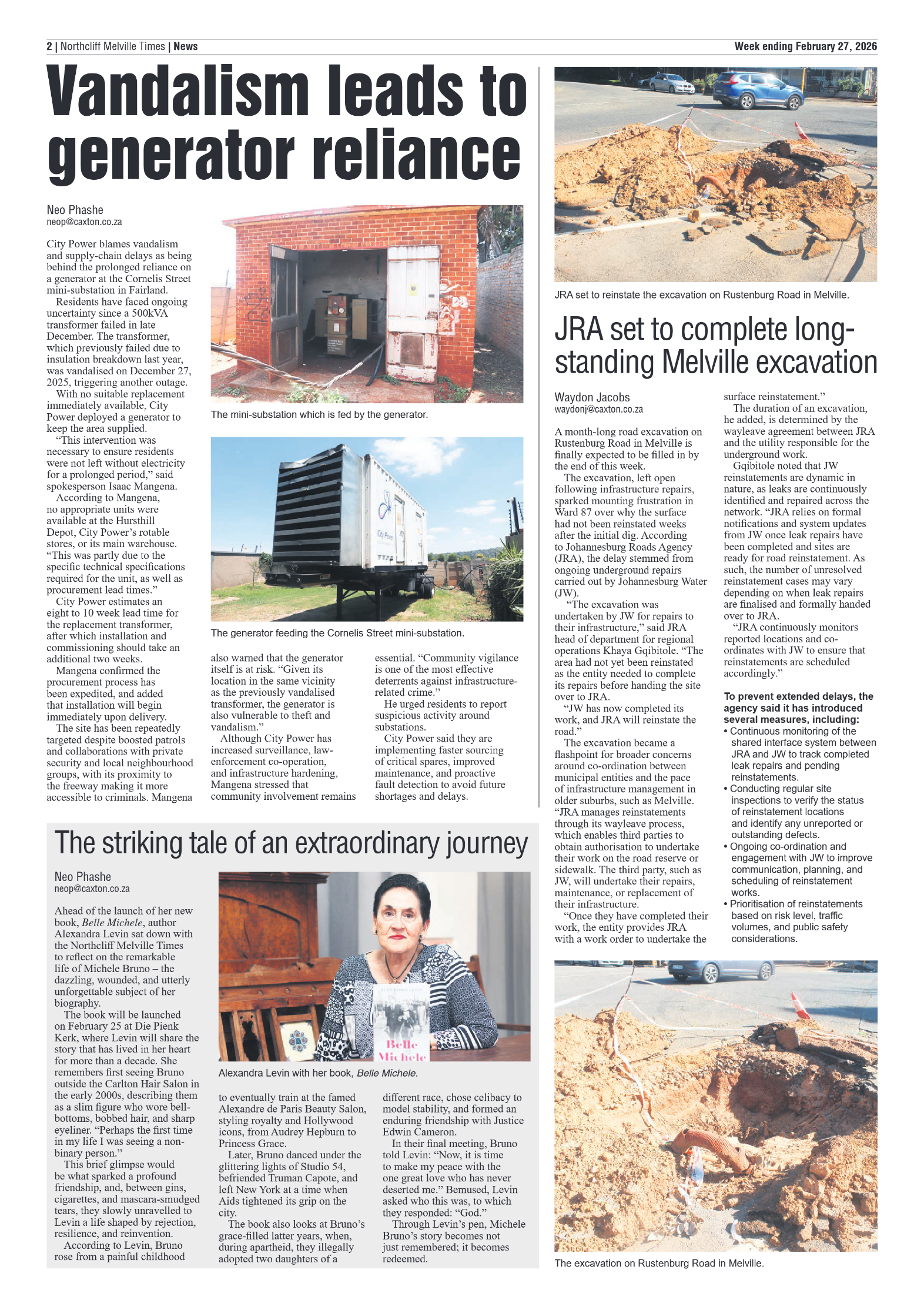 Northcliff Melville Times 27 February 2026 page 2
