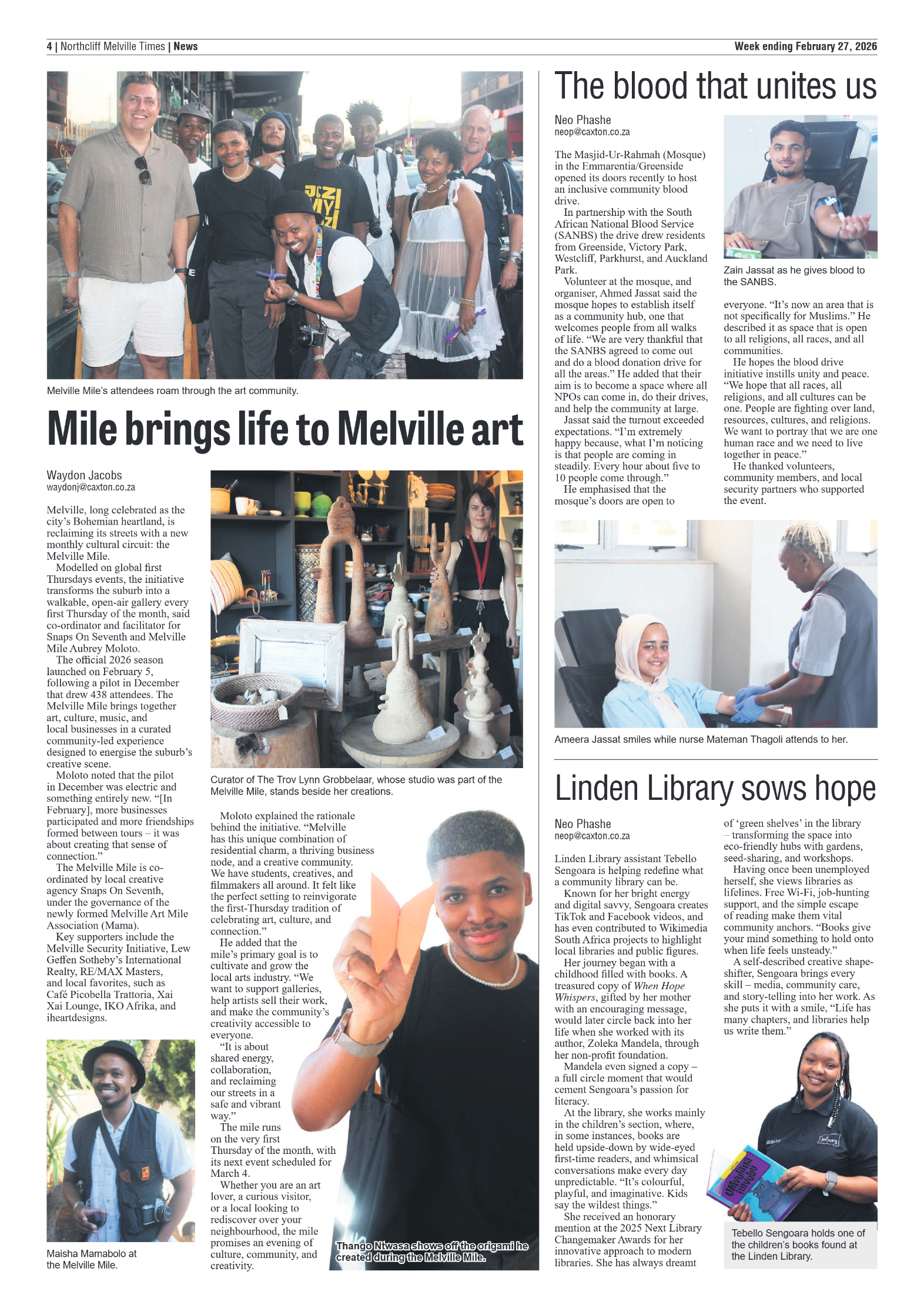 Northcliff Melville Times 27 February 2026 page 4
