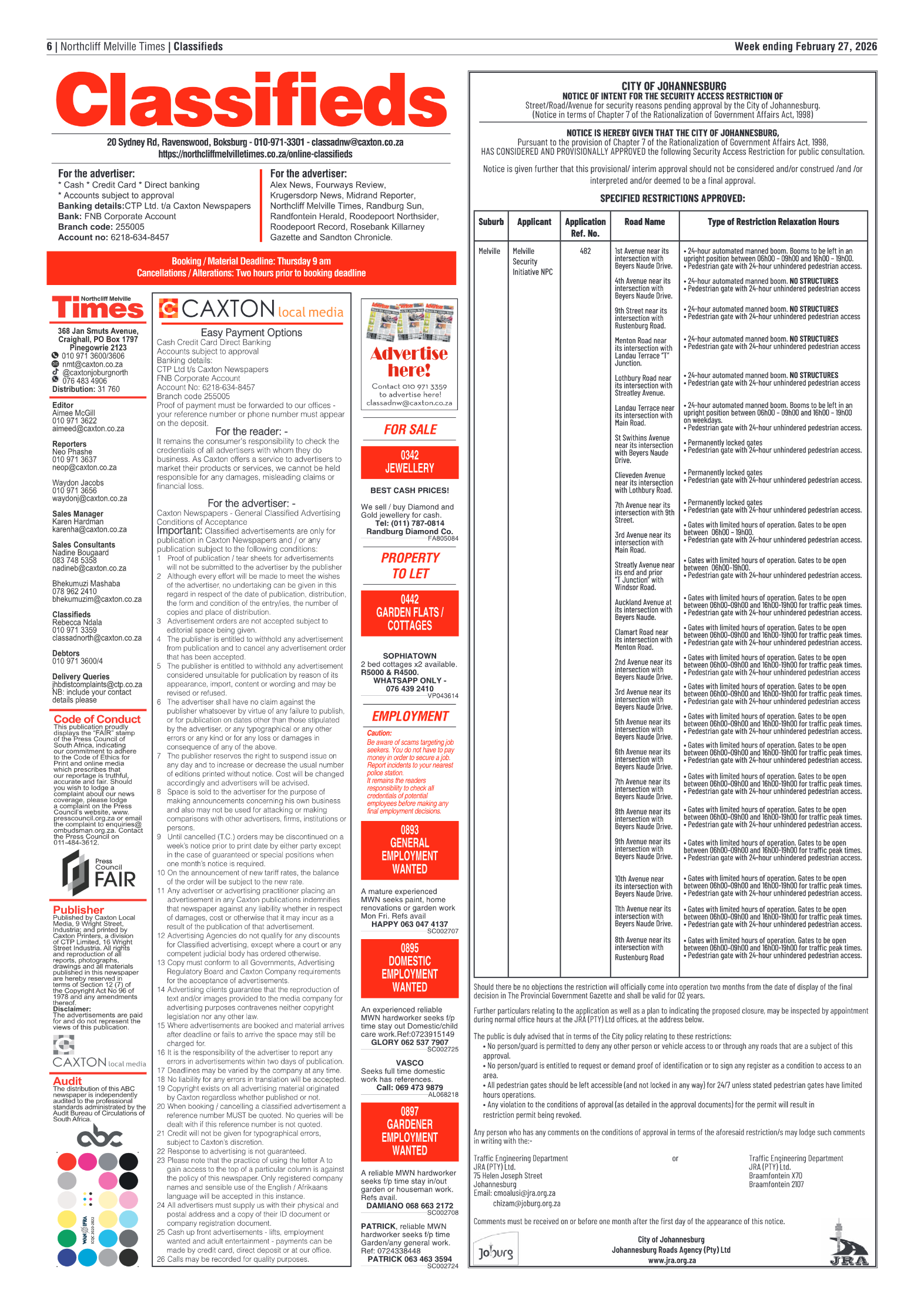Northcliff Melville Times 27 February 2026 page 6