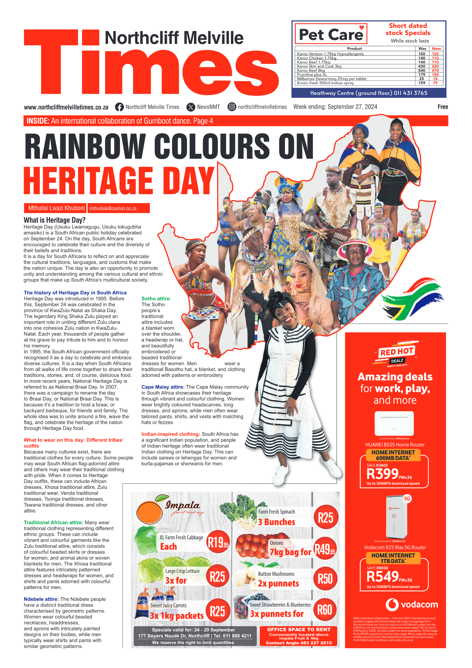 Northcliff Melville Times 27 September 2024 page 1