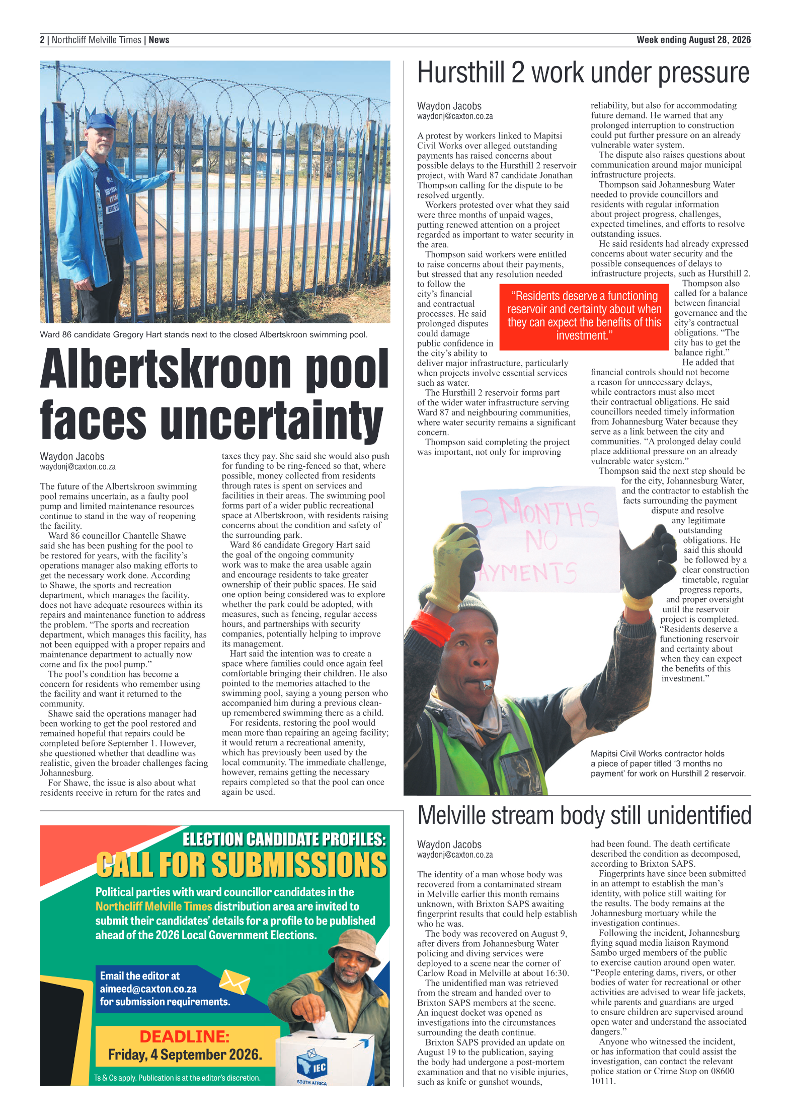Northcliff Melville Times 28 August 2026 page 2