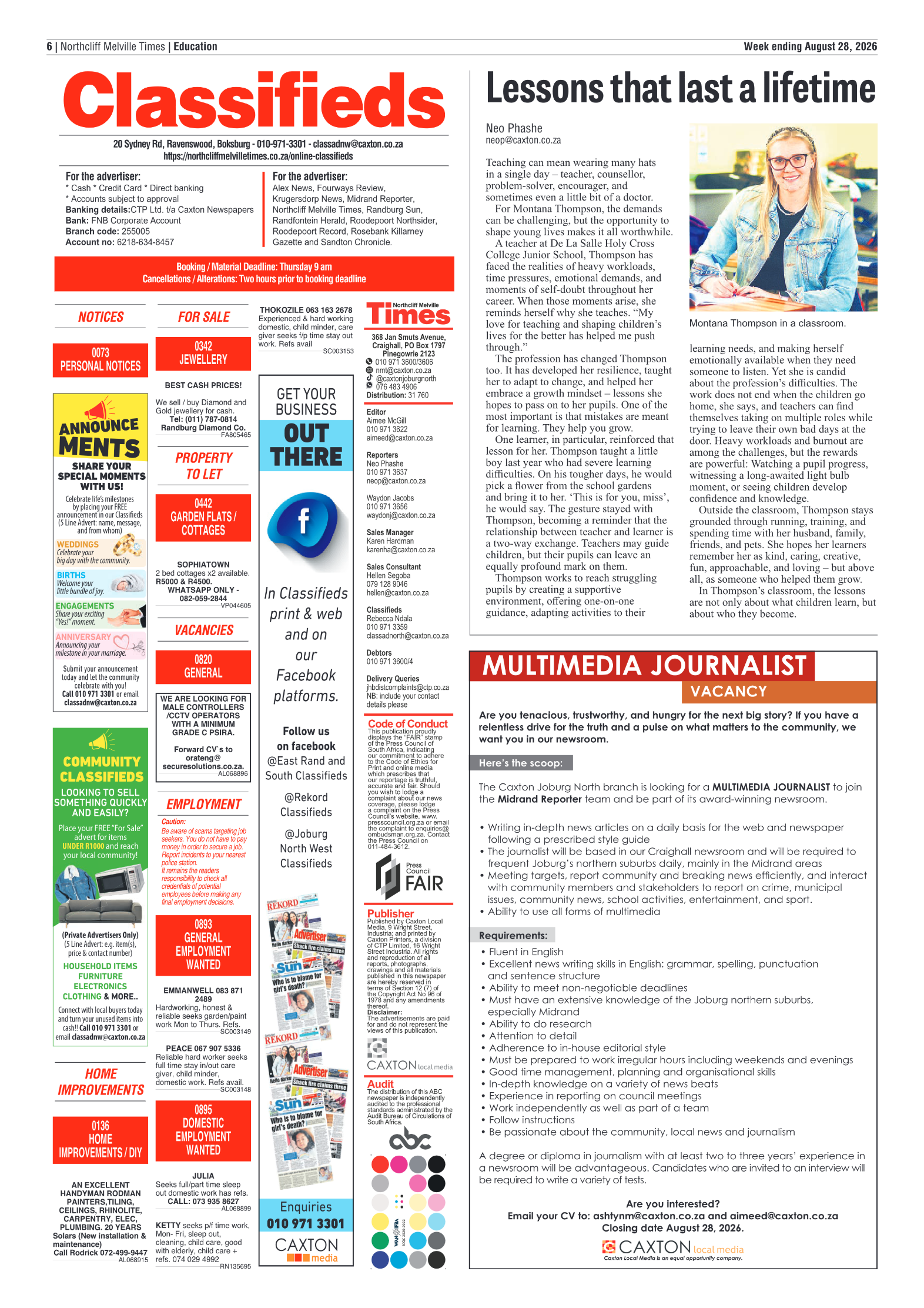 Northcliff Melville Times 28 August 2026 page 6