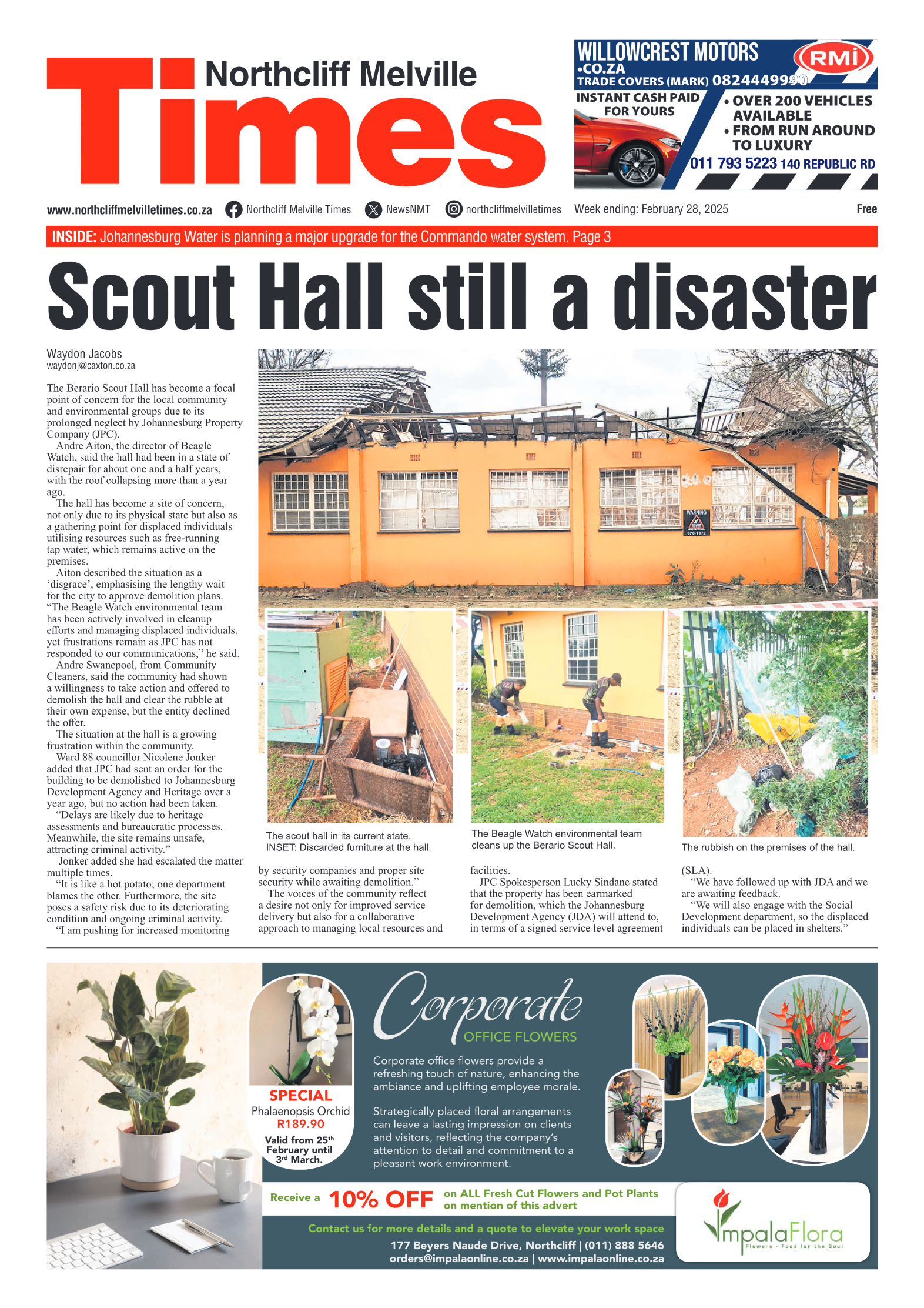 Northcliff Melville Times 28 February 2025 page 1
