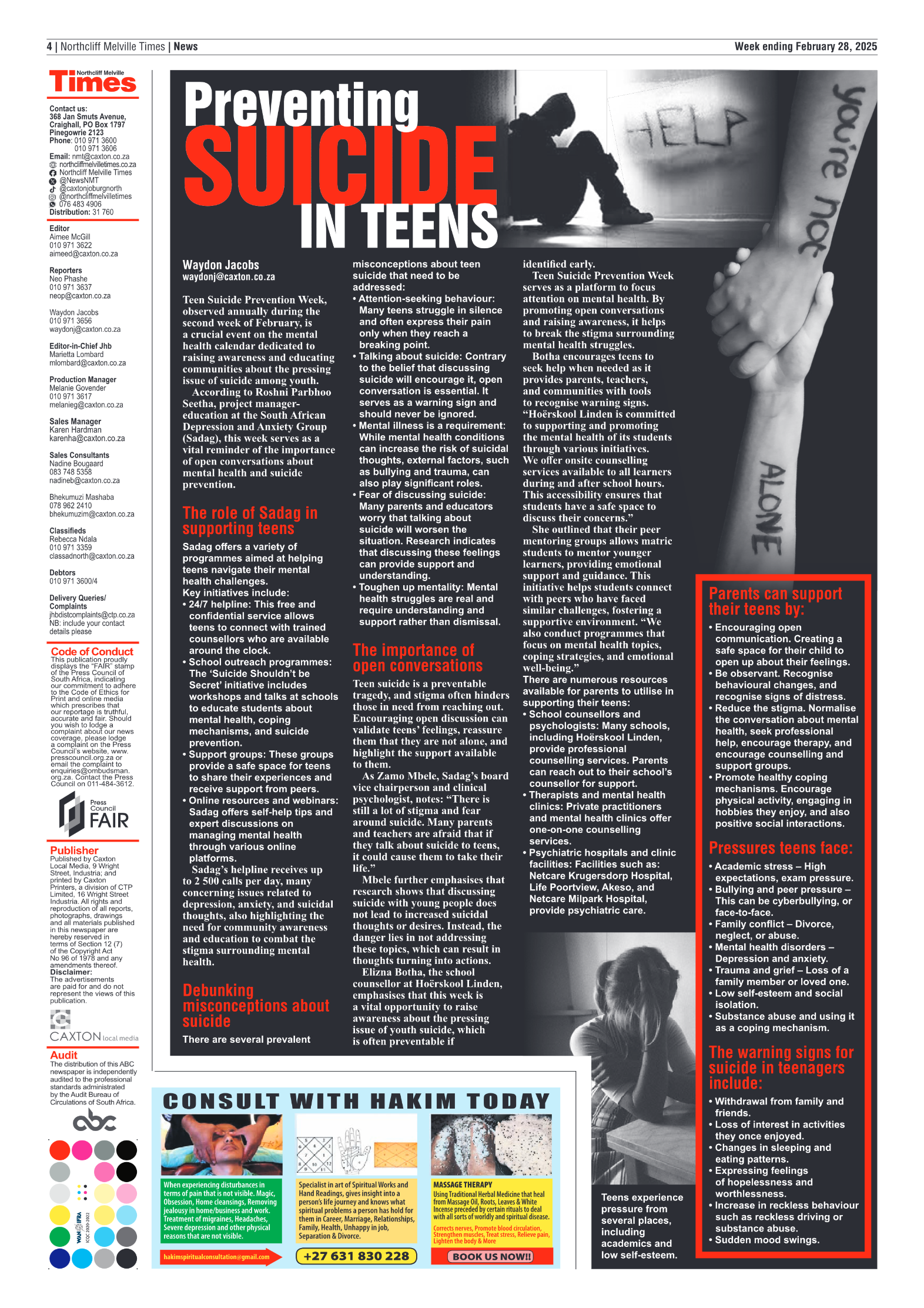 Northcliff Melville Times 28 February 2025 page 4