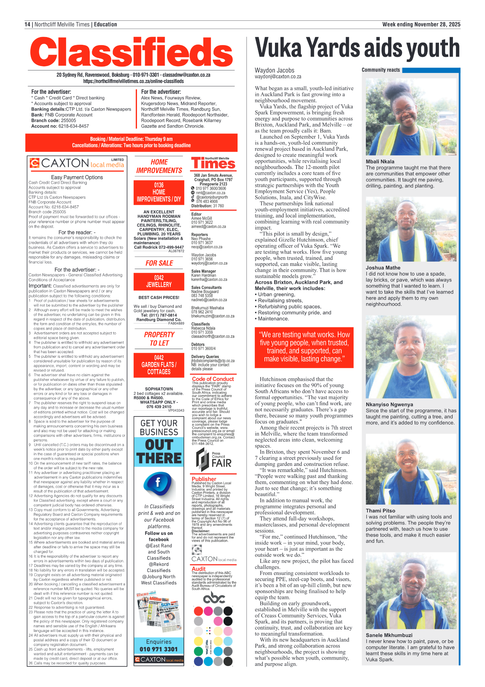 Northcliff Melville Times 28 November 2025 page 16