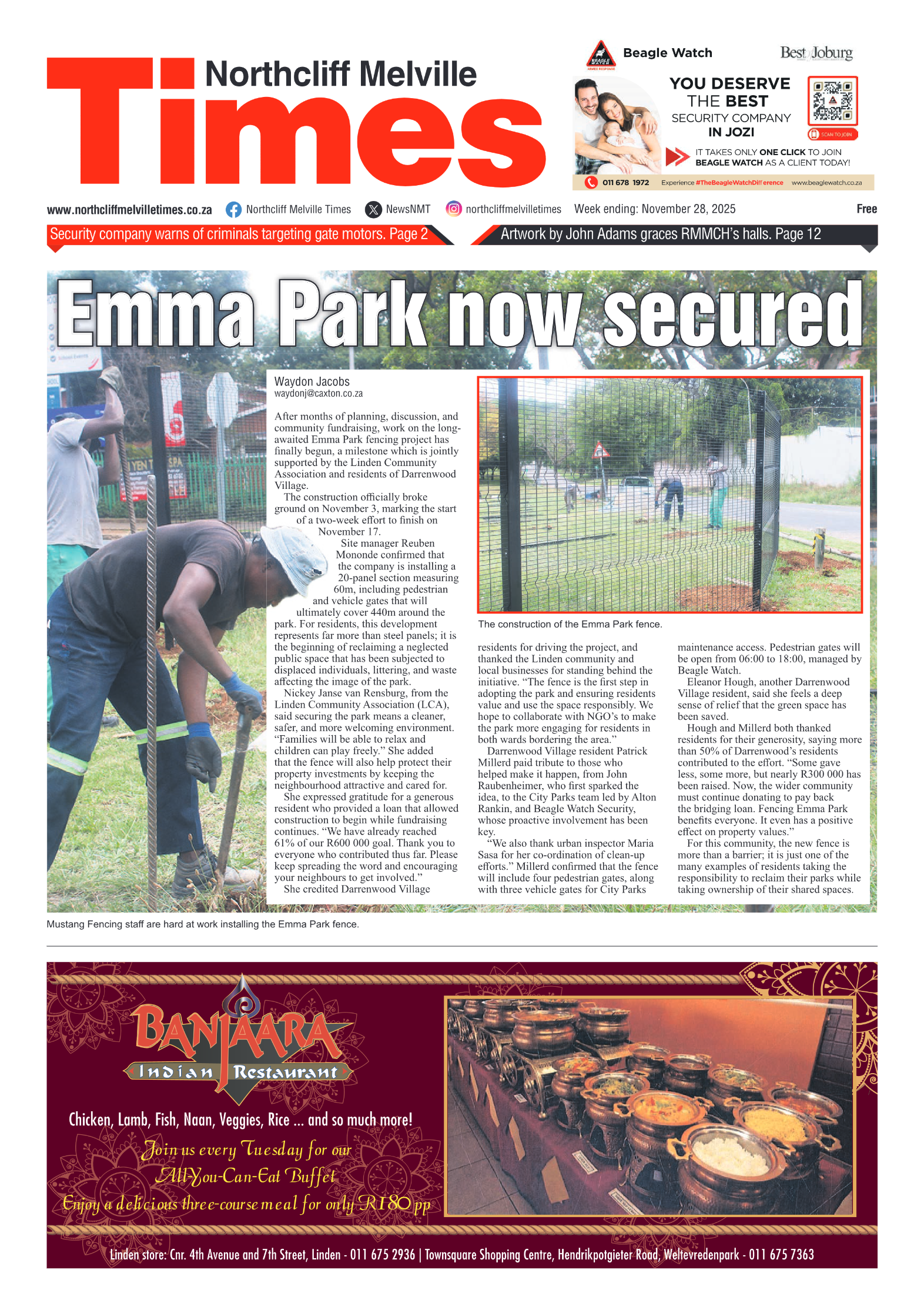 Northcliff Melville Times 28 November 2025 page 3