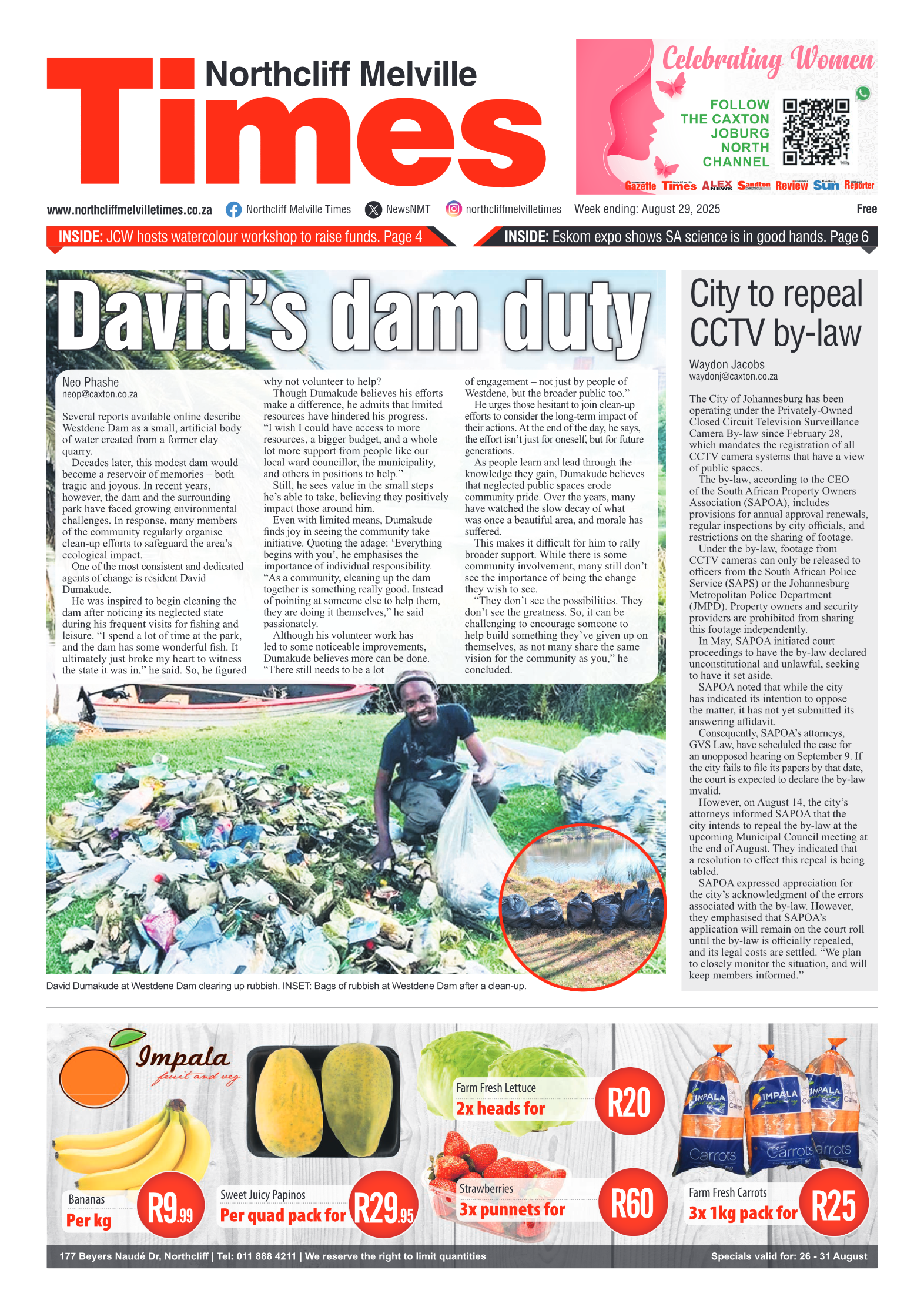 Northcliff Melville Times 29 August 2025 page 1