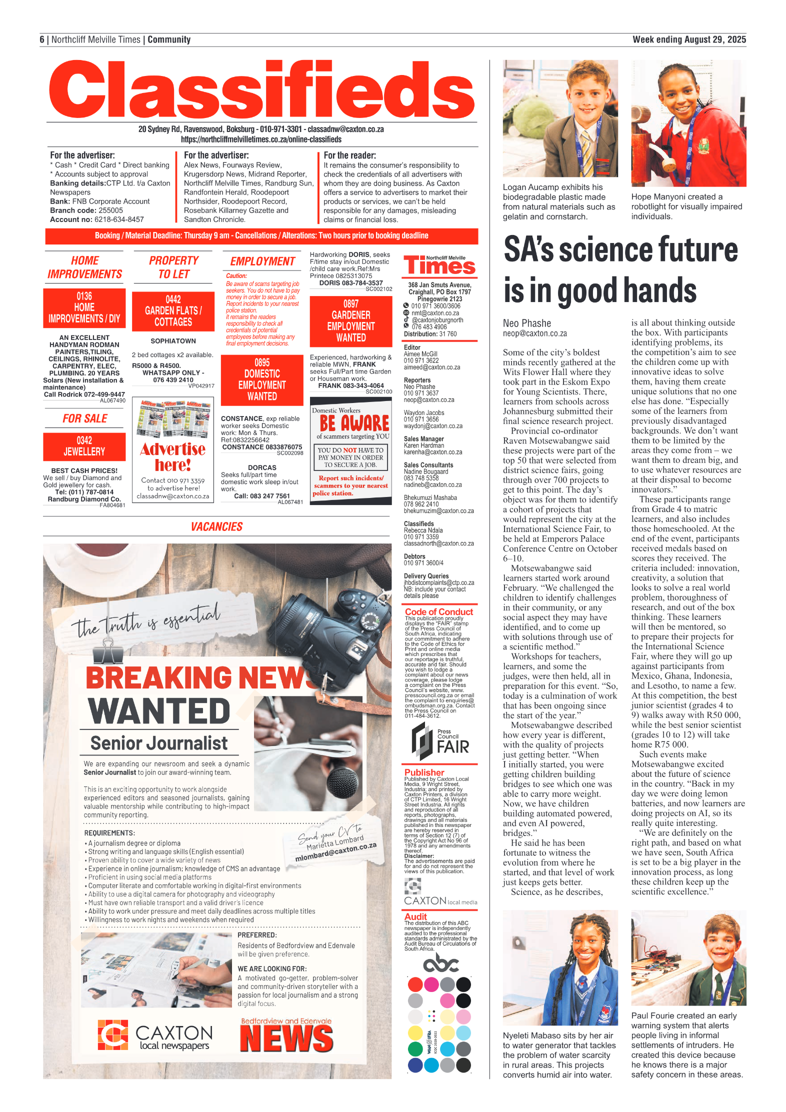 Northcliff Melville Times 29 August 2025 page 6