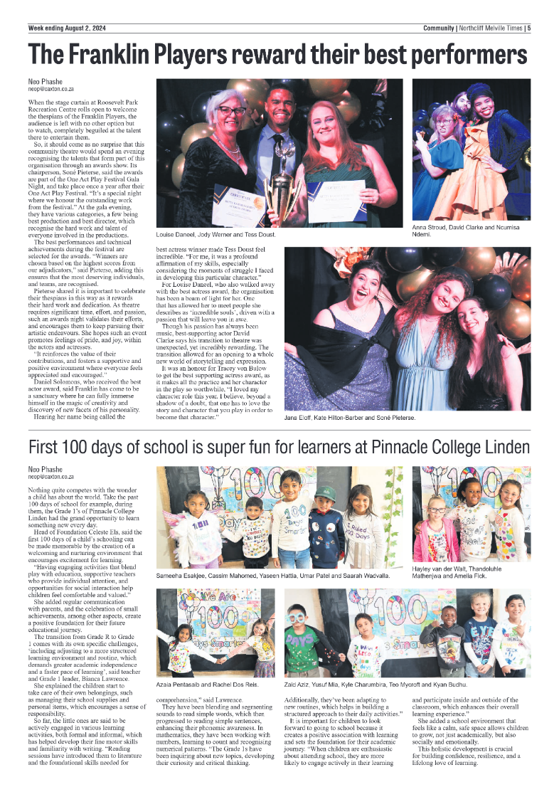 Northcliff Melville Times 2 August 2024 page 13