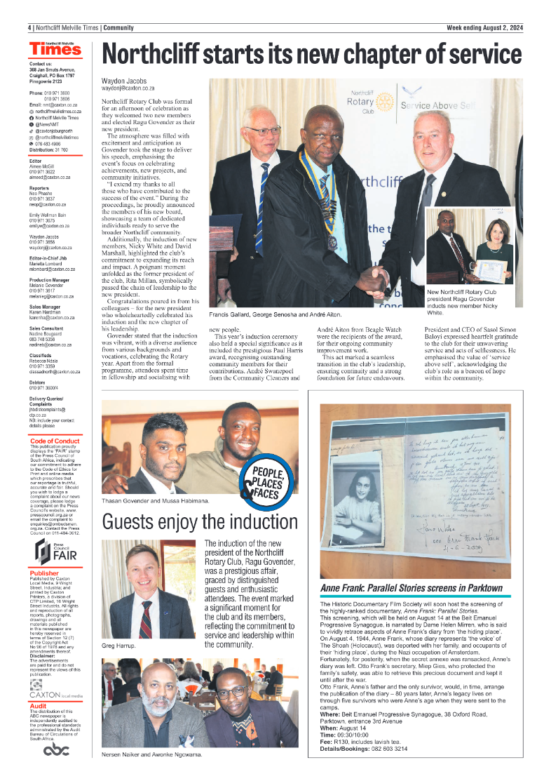 Northcliff Melville Times 2 August 2024 page 4