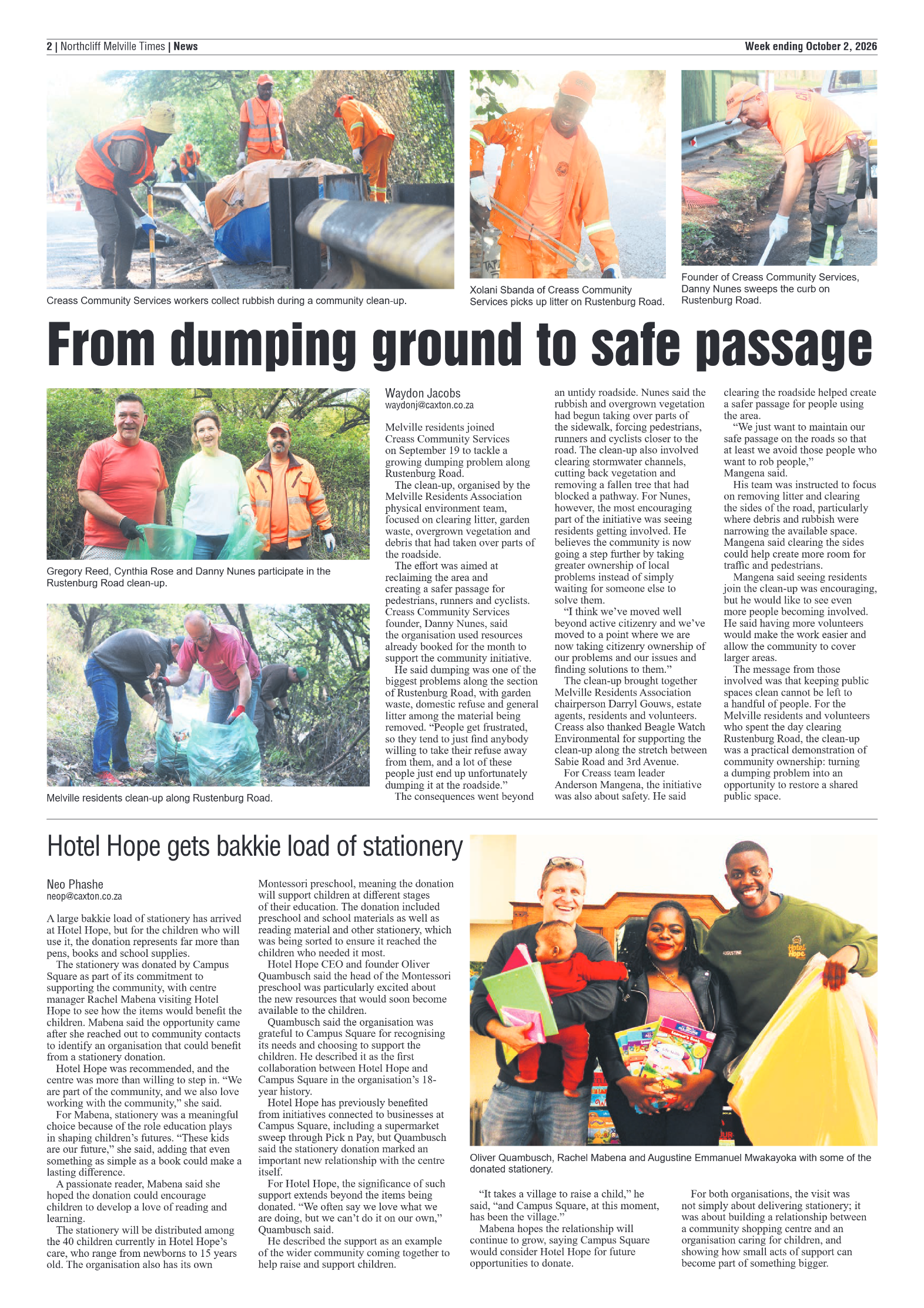 Northcliff Melville Times 2 October 2026 page 2