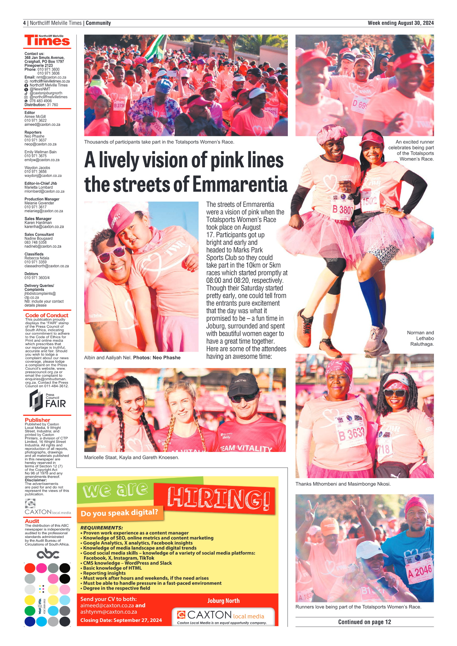 Northcliff Melville Times 30 August 2024 page 4