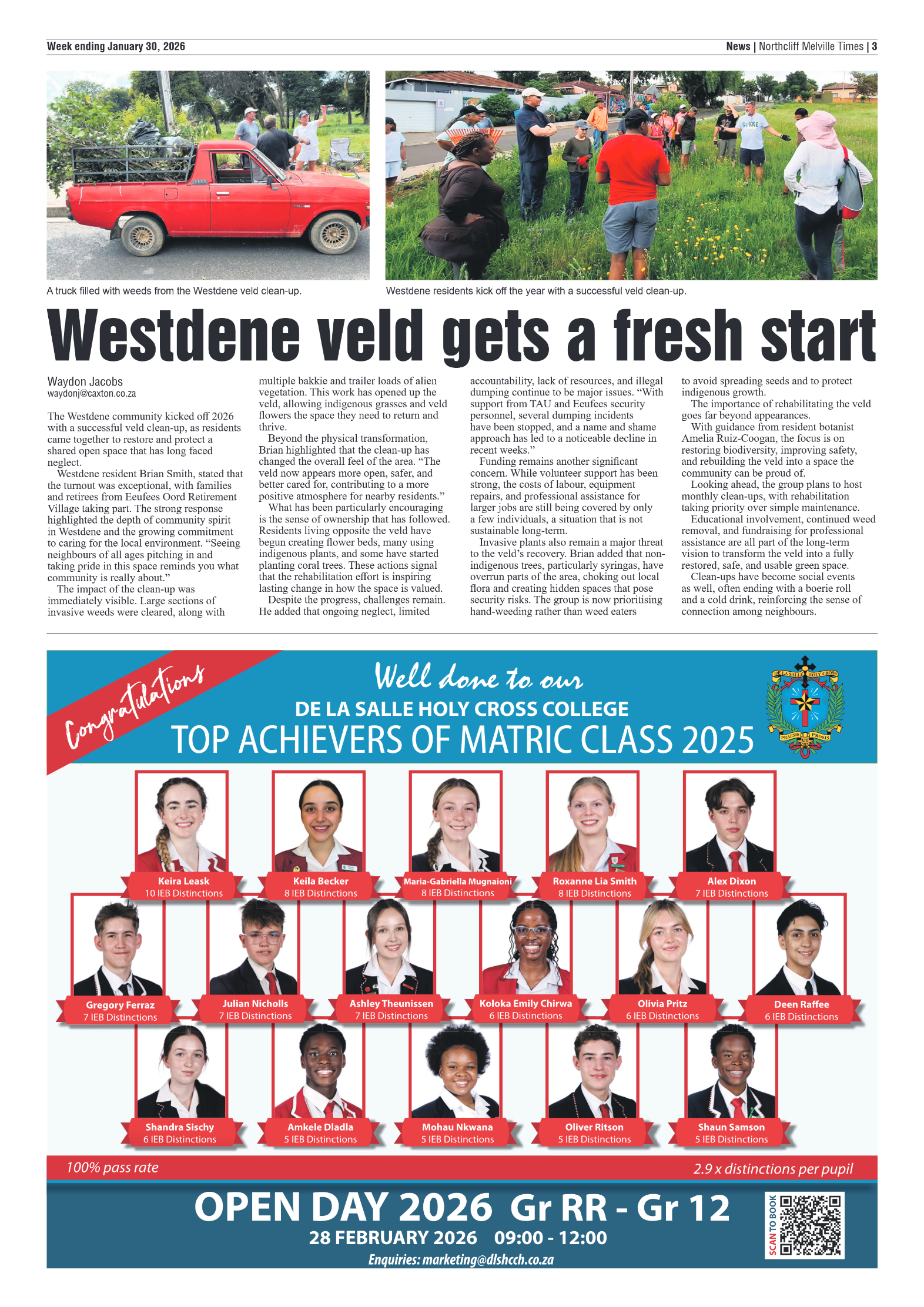 Northcliff Melville Times 30 January 2026 page 3