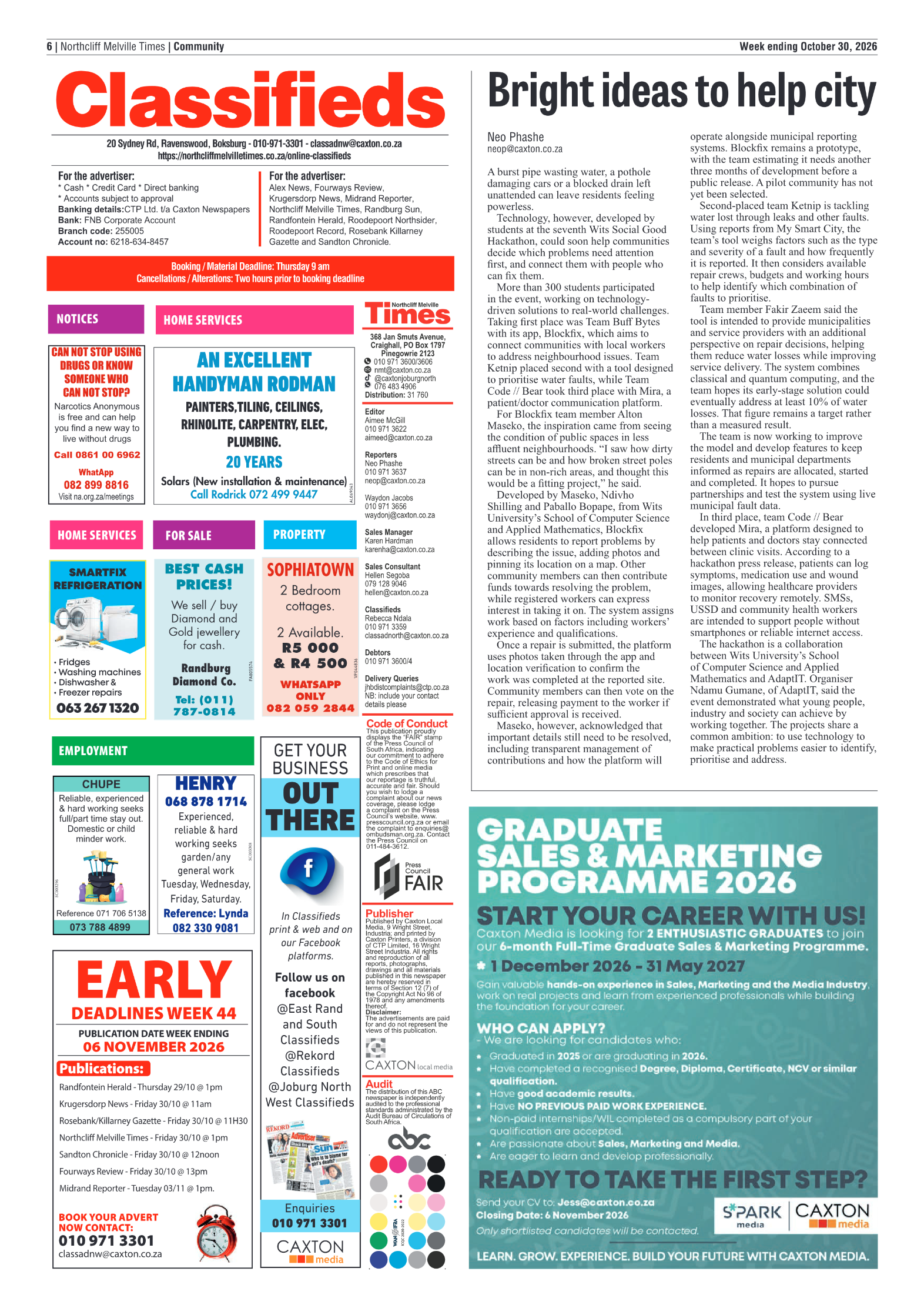 Northcliff Melville Times 30 October 2026 page 6