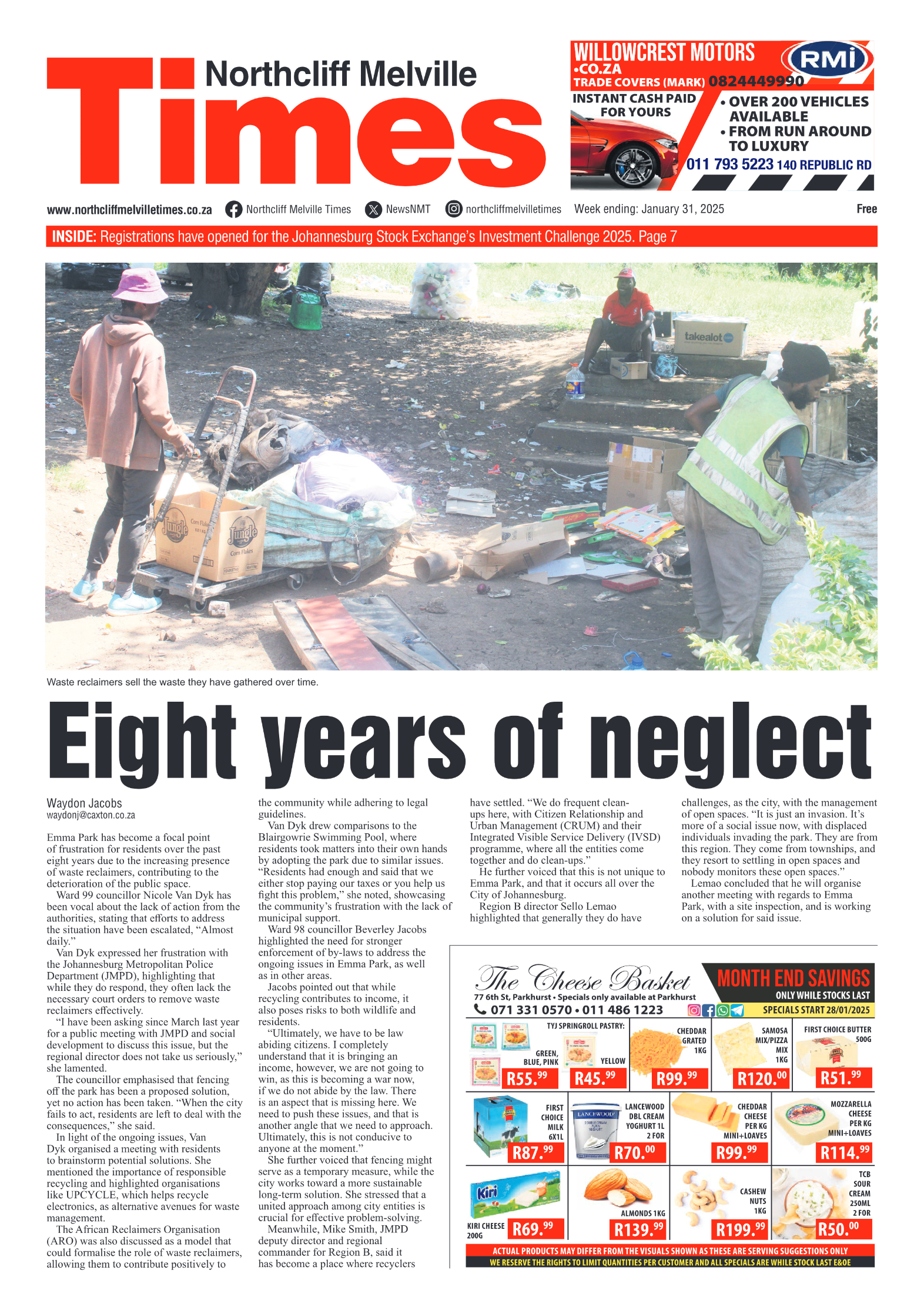 Northcliff Melville Times 31 January 2025 page 1