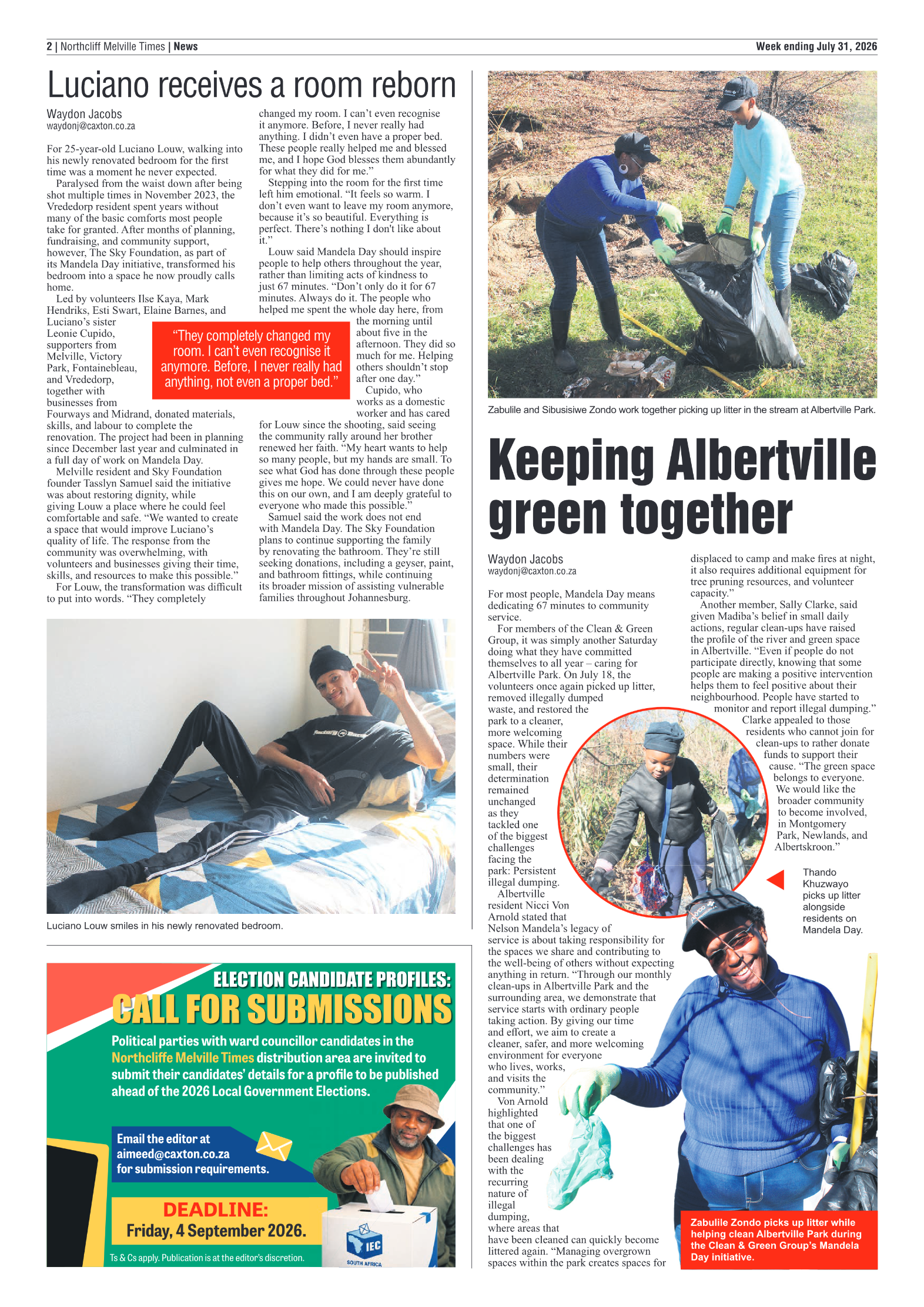 Northcliff Melville Times 31 July 2026 page 2
