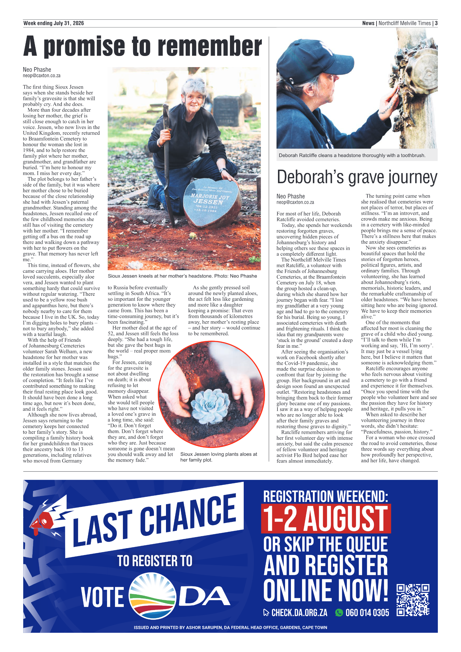Northcliff Melville Times 31 July 2026 page 3