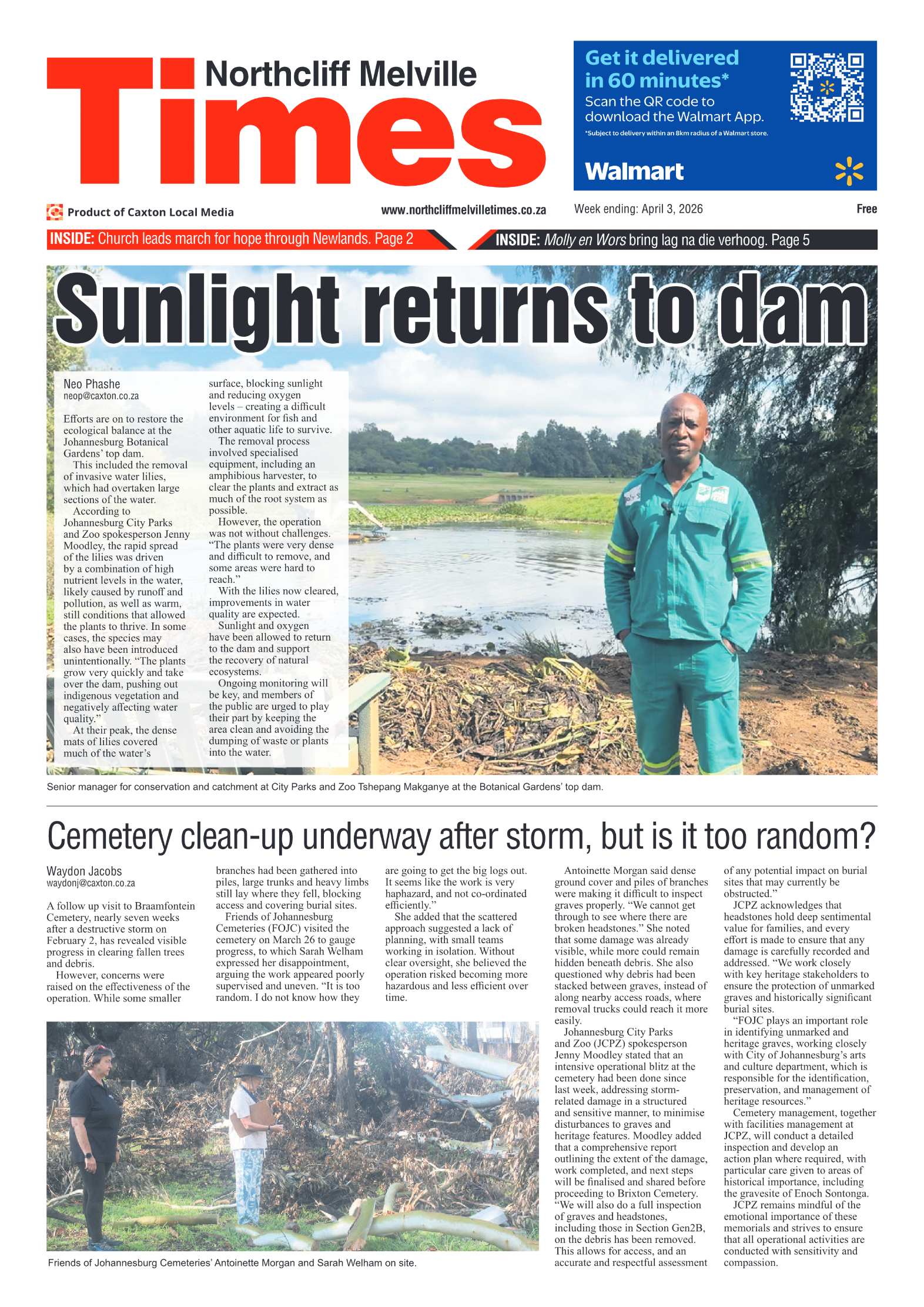 Northcliff Melville Times 3 April 2026 page 1