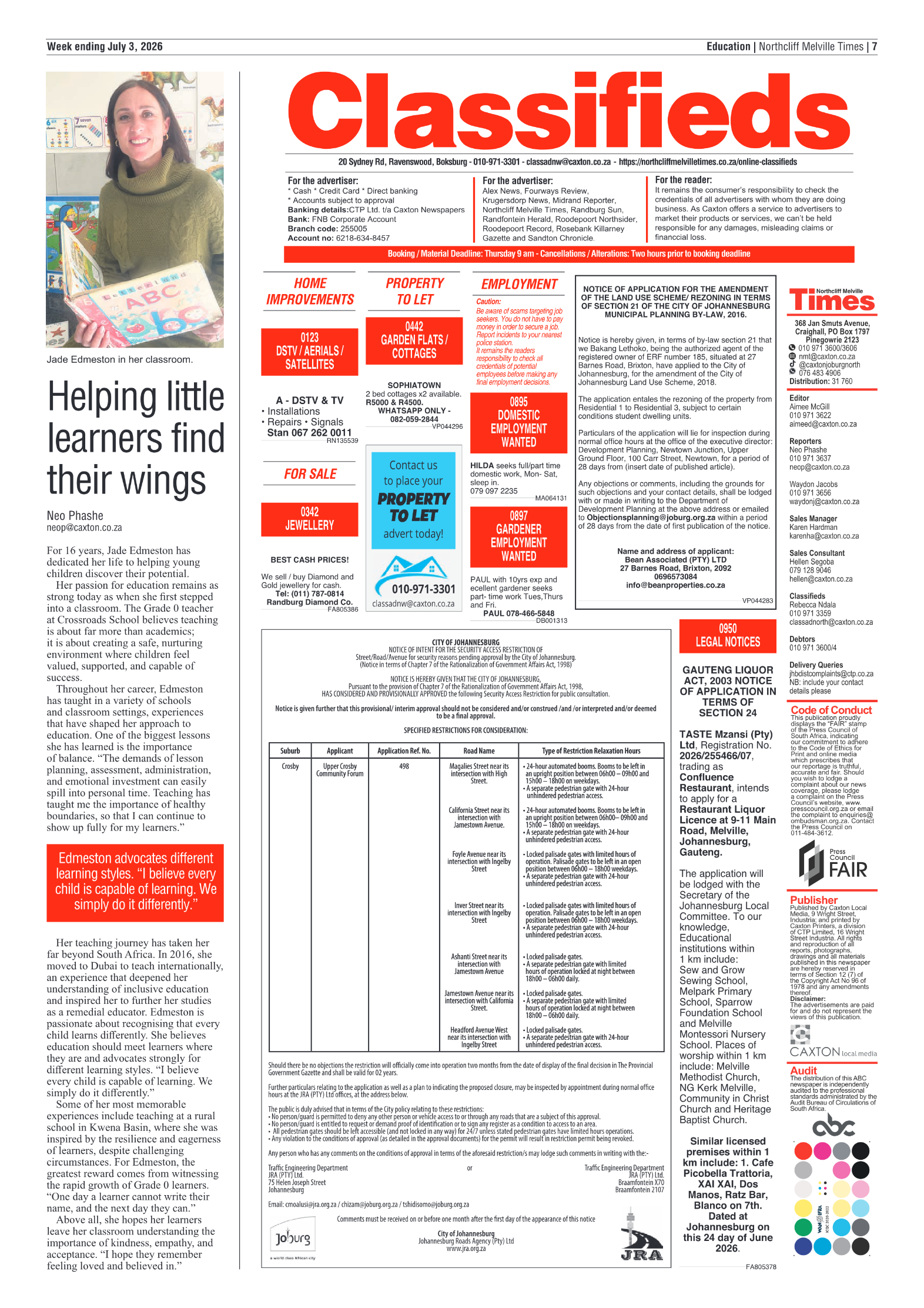 Northcliff Melville Times 3 July 2026 page 7