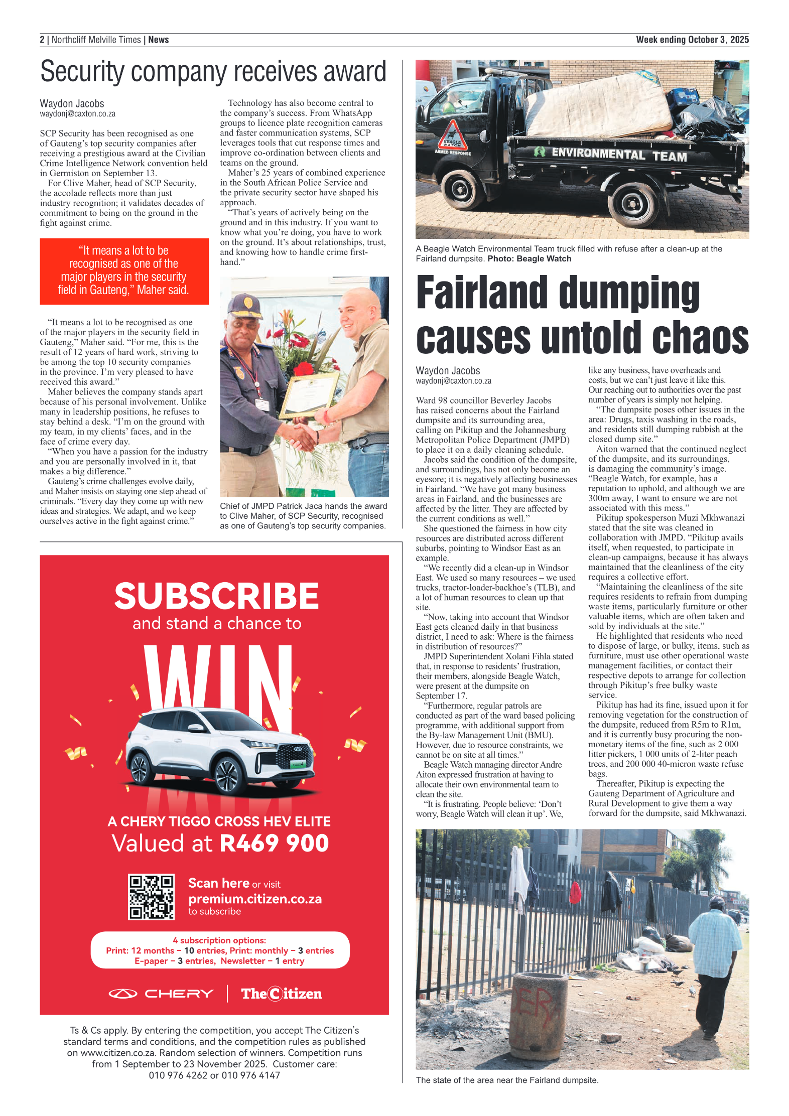 Northcliff Melville Times 3 October 2025 page 2