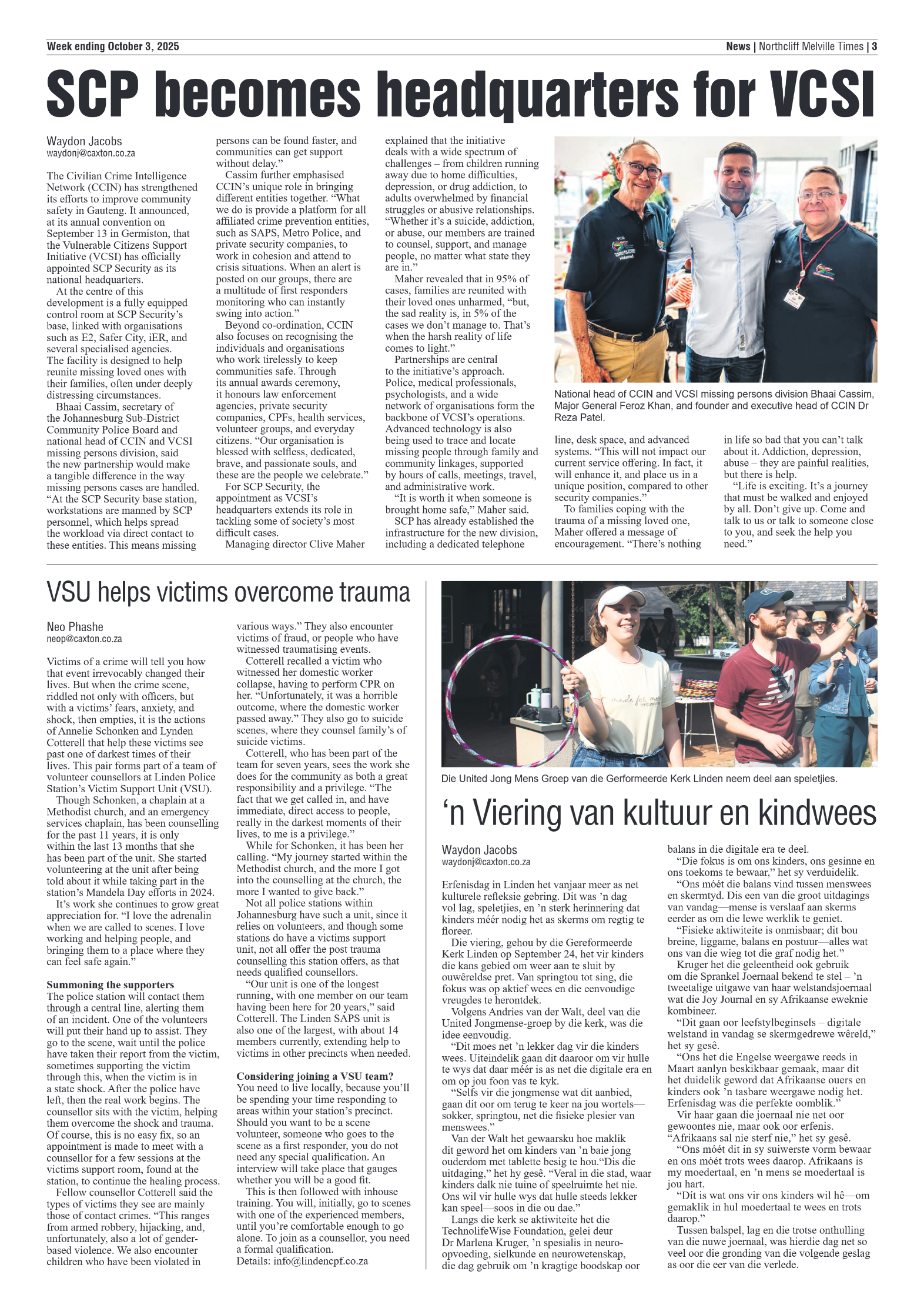 Northcliff Melville Times 3 October 2025 page 3