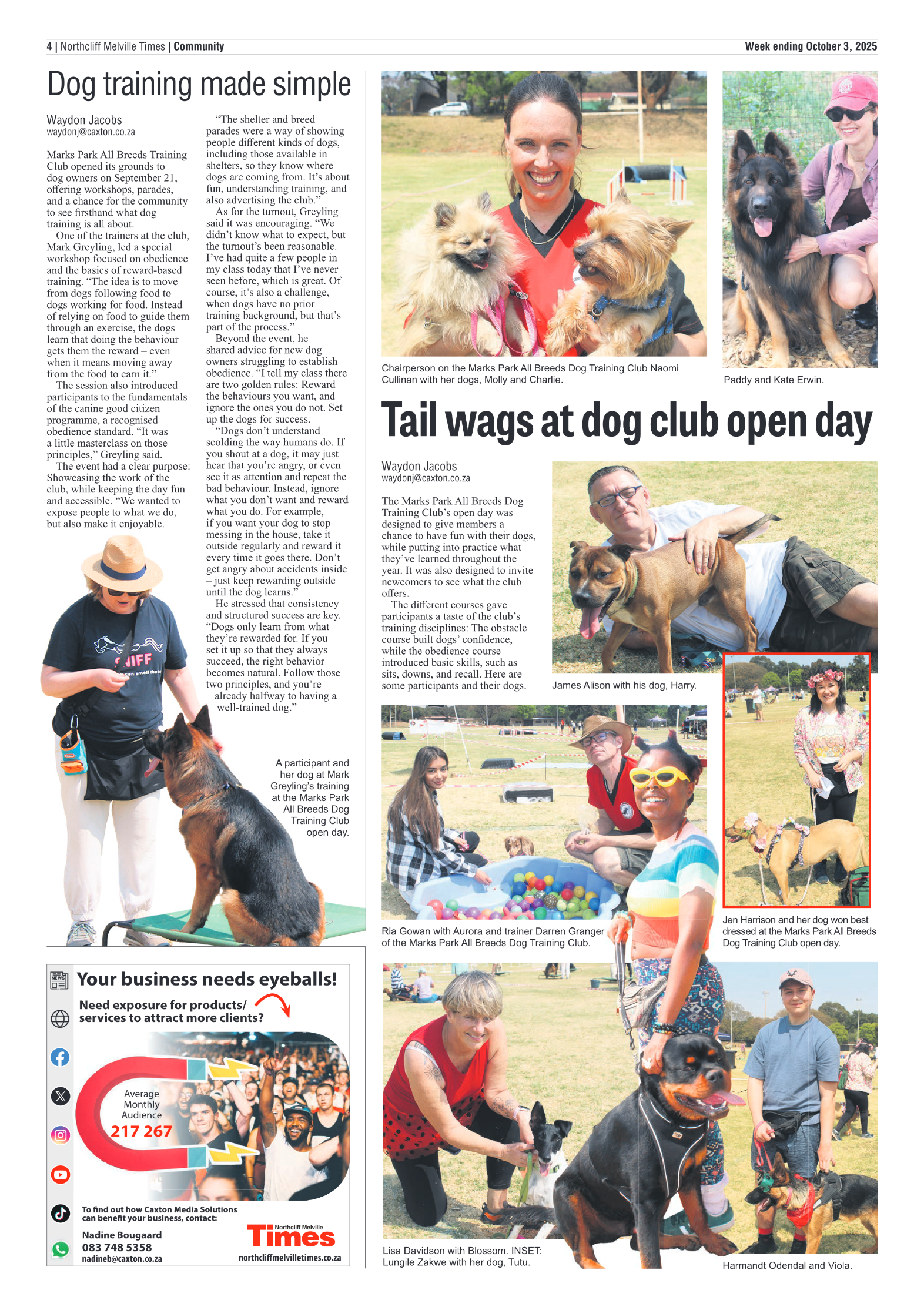 Northcliff Melville Times 3 October 2025 page 4