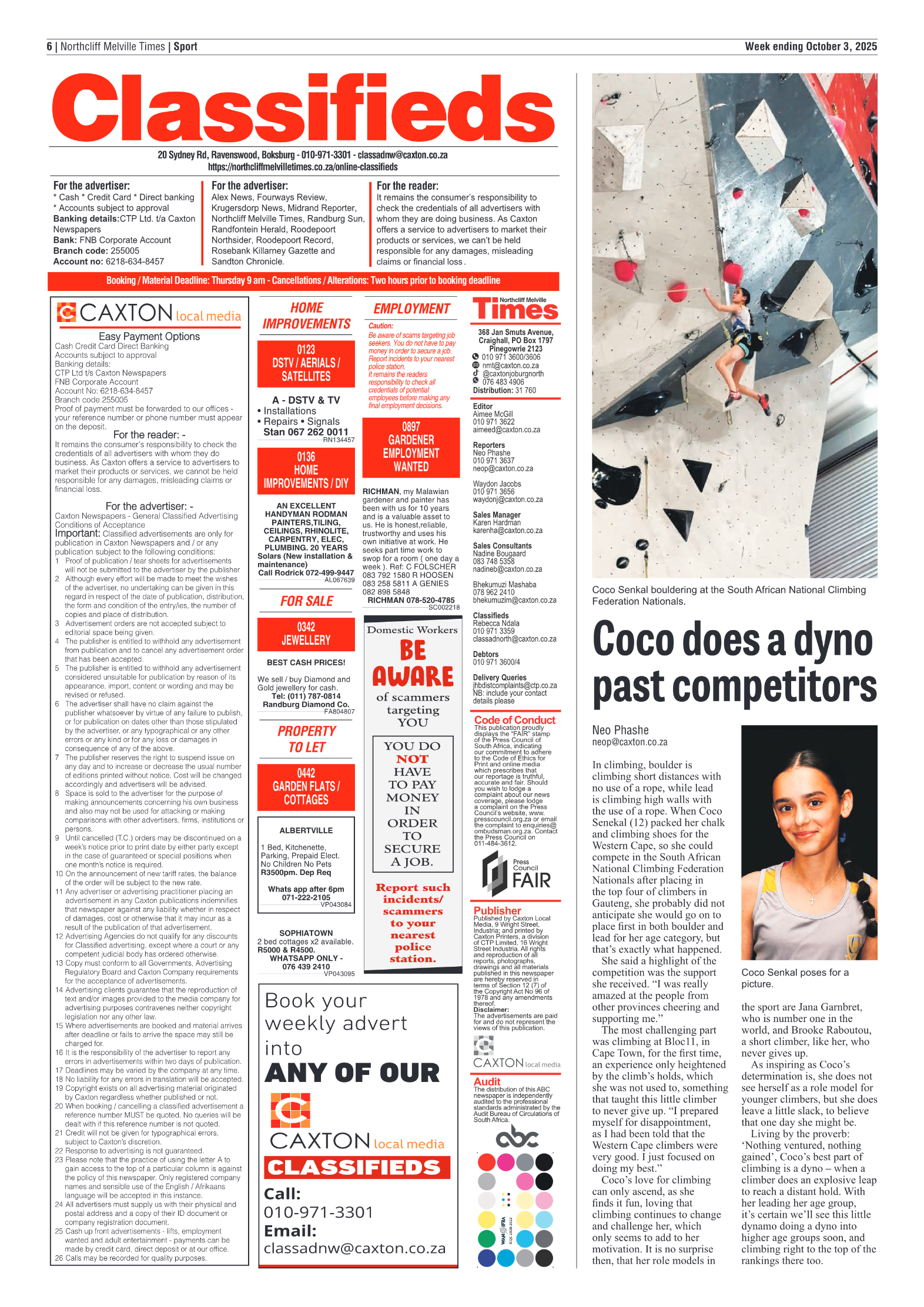 Northcliff Melville Times 3 October 2025 page 6