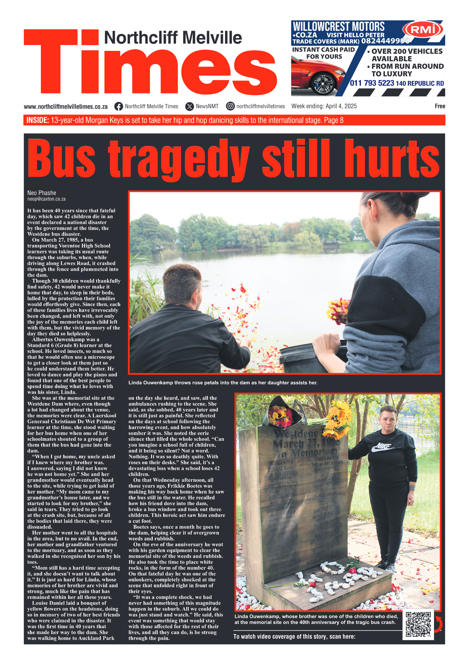 Northcliff Melville Times 4 April 2025 page 1