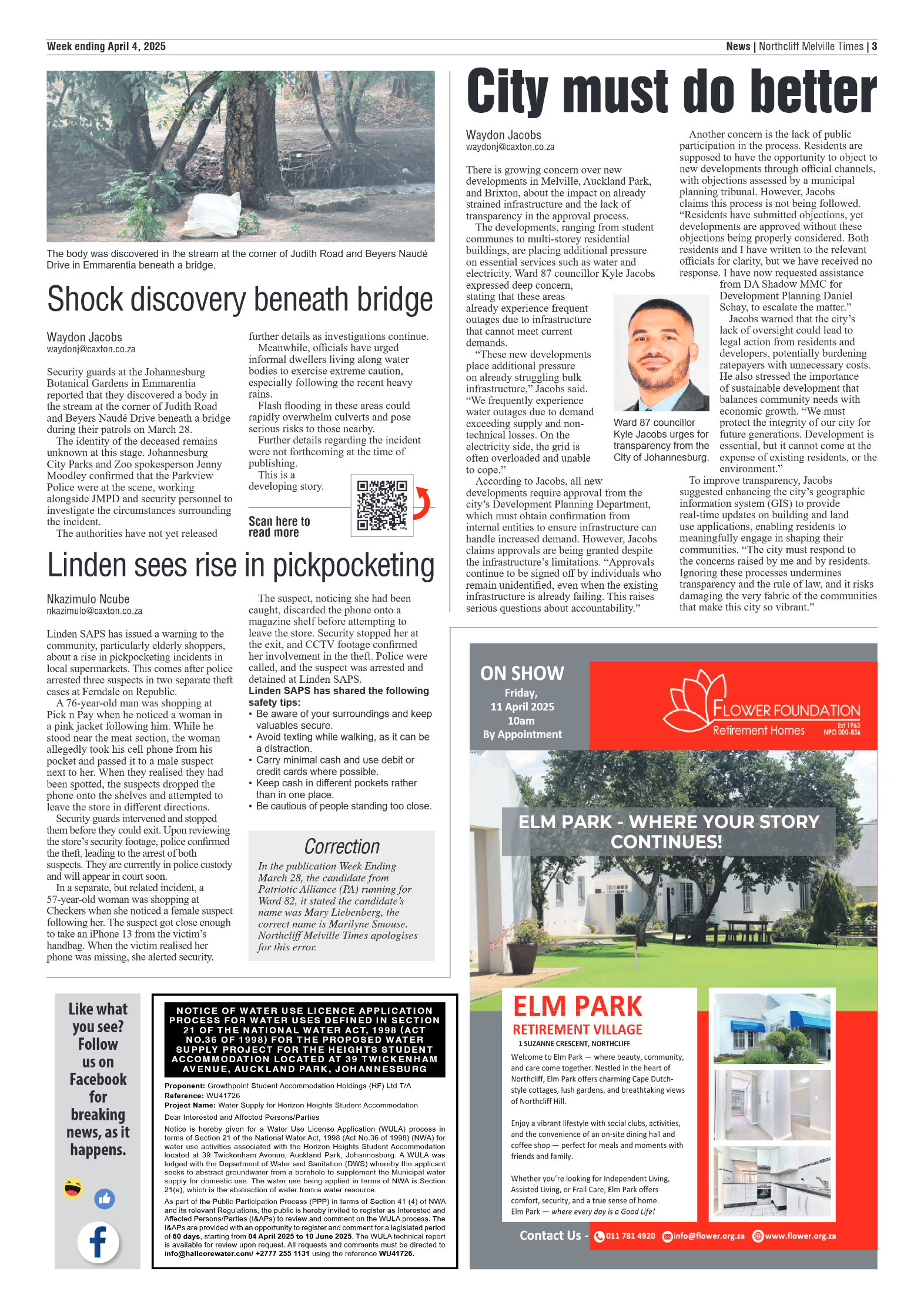 Northcliff Melville Times 4 April 2025 page 3